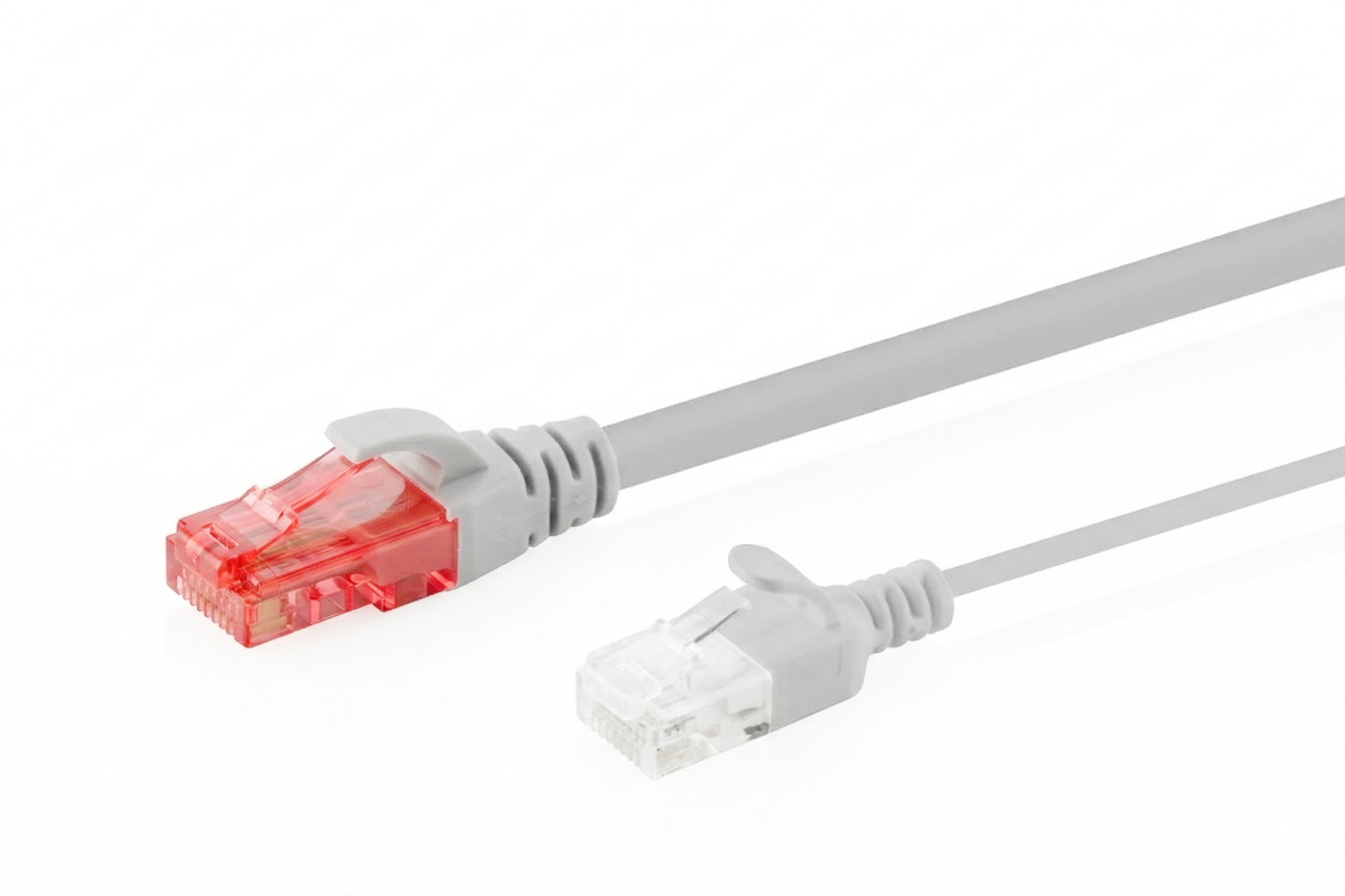 CAT 6 U-UTP Slim patch cable, 0.5 m, gray, 10 pieces