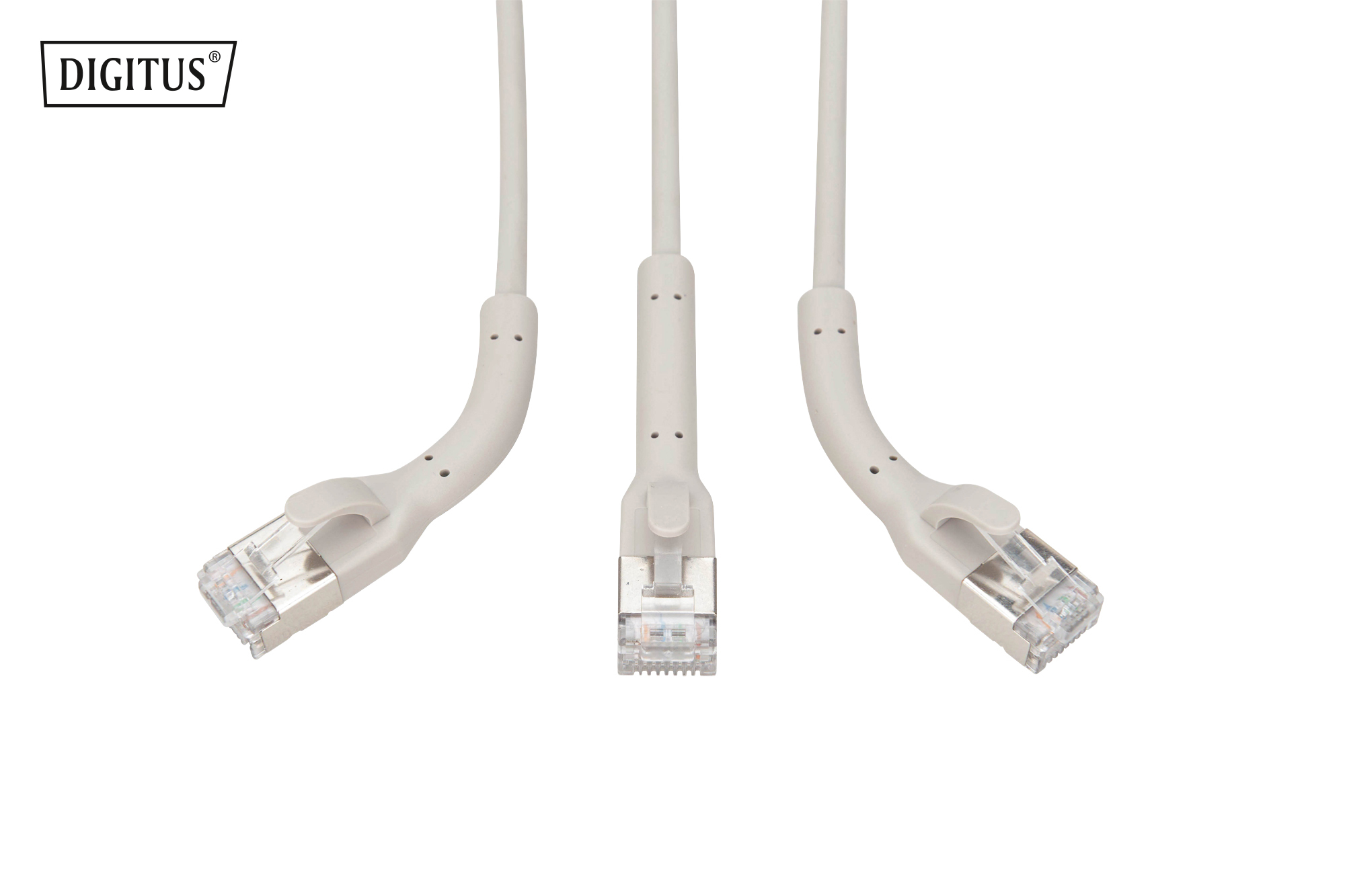 CAT 6A F-FTP bendable patch cord, copper, 1.5 m, gray, 10 pieces