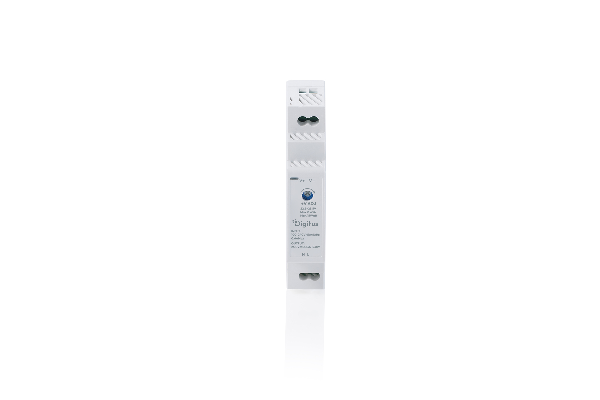 24V / 0.63A / 15W Step-Shape DIN-Rail power supply unit (Ultra-Slim, Class II)