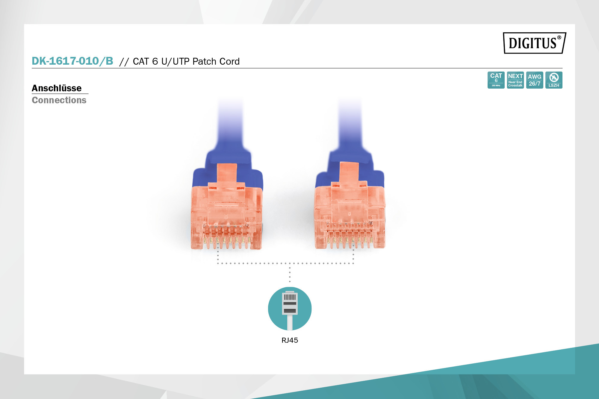 CAT 6 U/UTP patch cable - LSZH