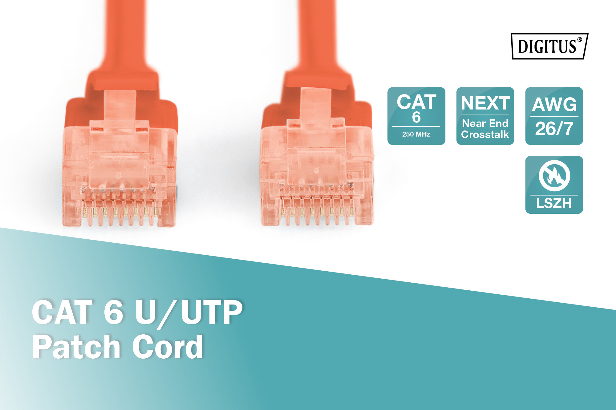 CAT 6 U/UTP patch cable - LSZH