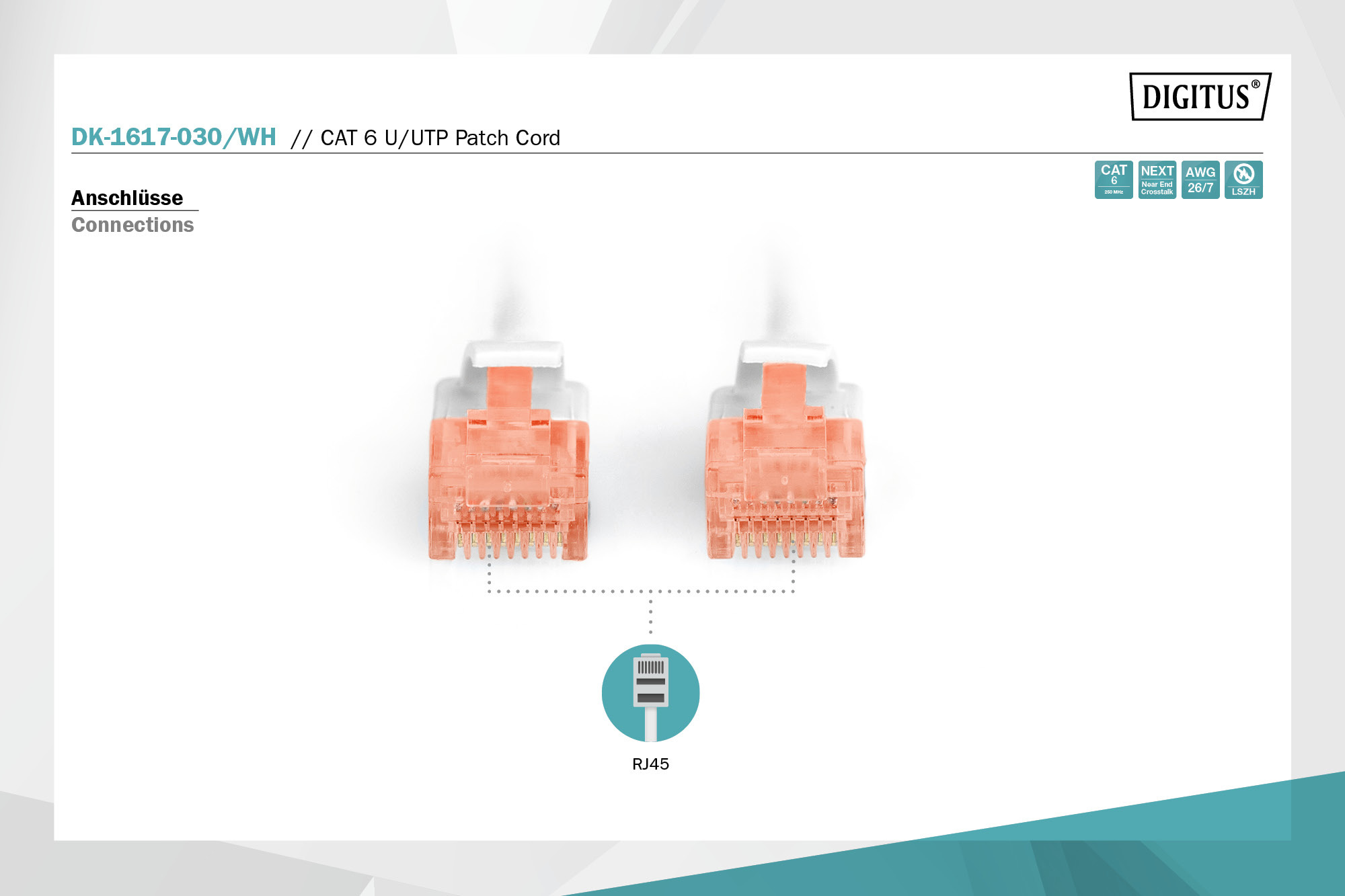 CAT 6 U/UTP patch cable - LSZH