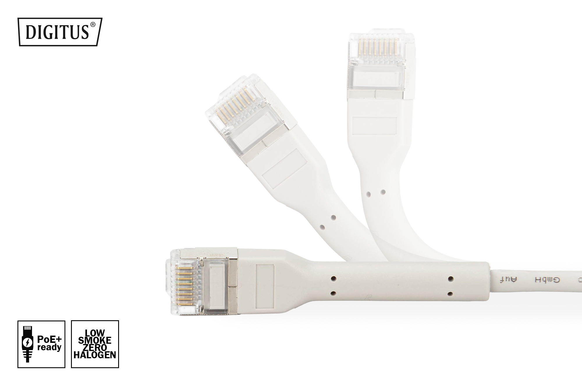 CAT 6A F-FTP bendable patch cord, copper, 2 m, gray
