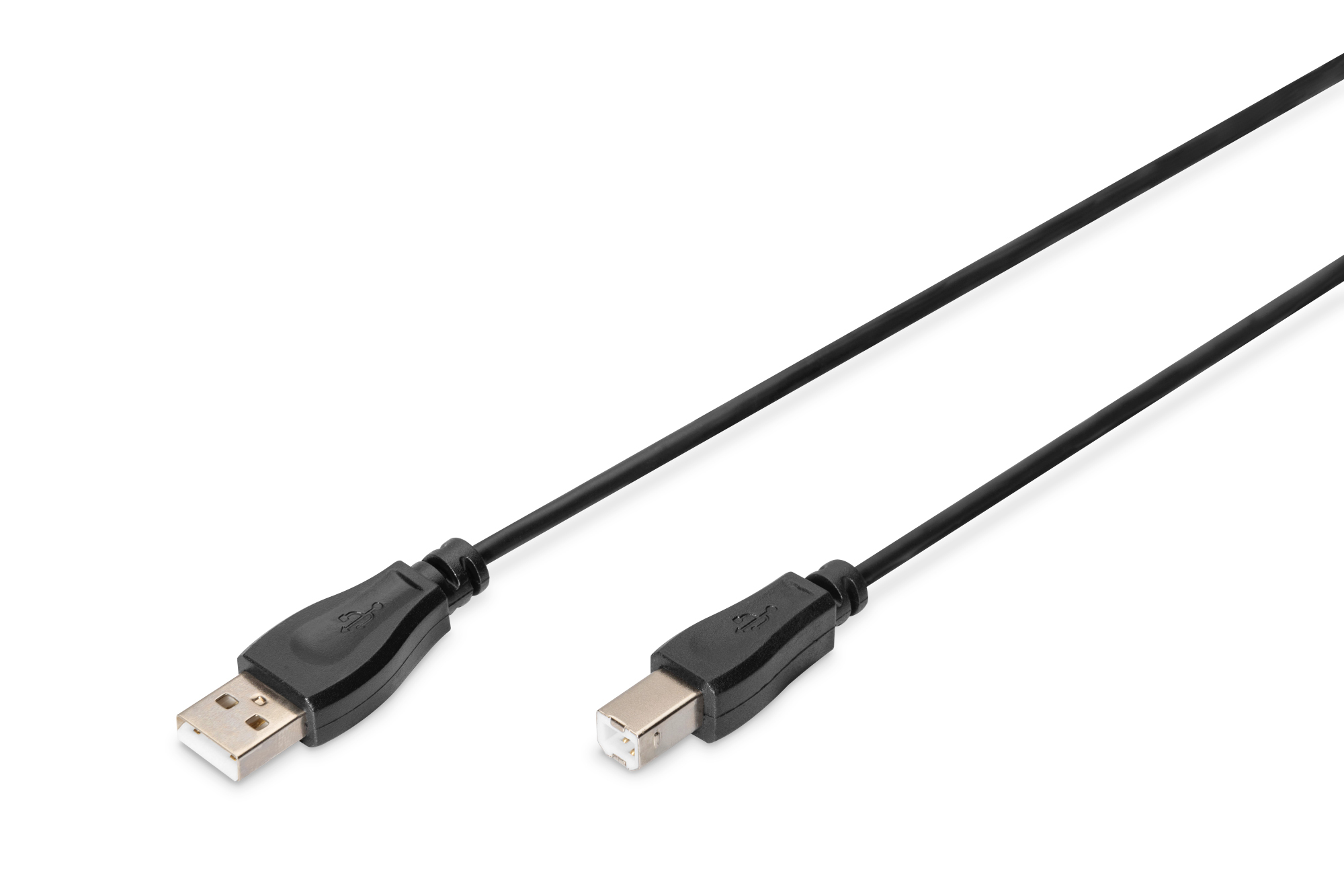 DIGITUS USB 2.0 Anschlusskabel Type A B St/St 1,8m Black