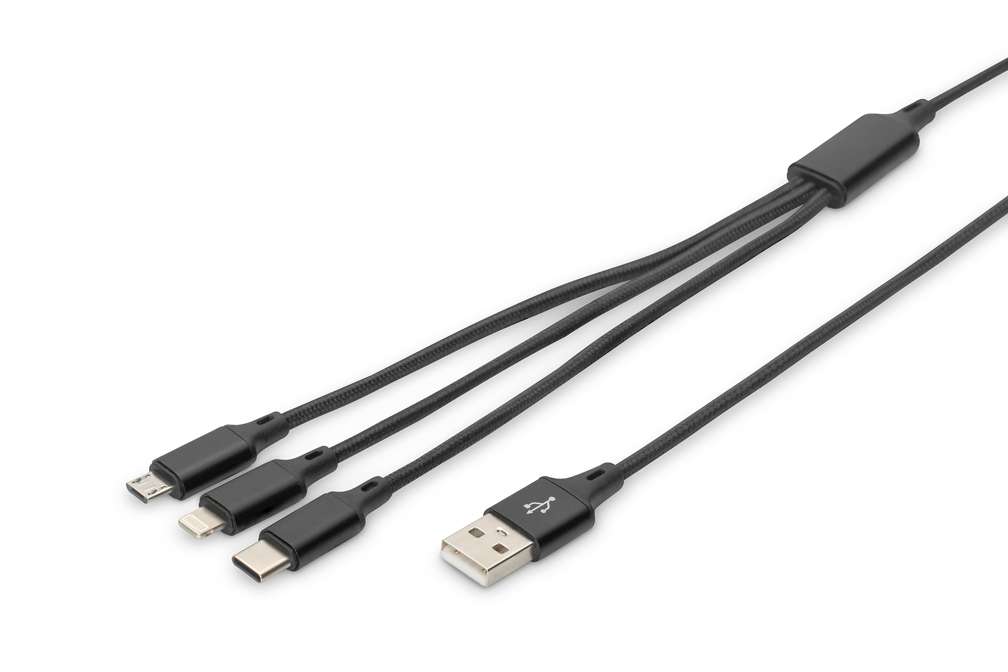Digitus 3-in-1 USB charging cable, 1m