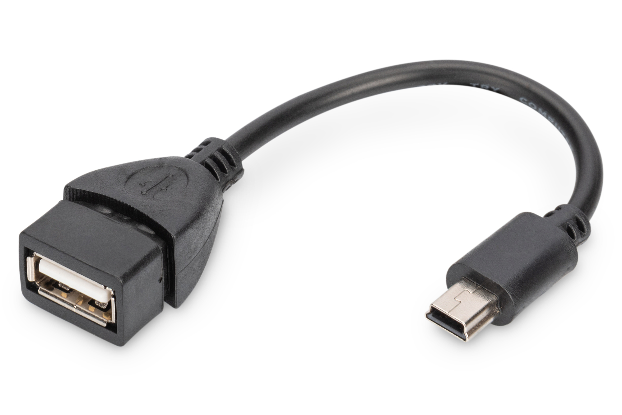 Digitus USB mini-B - USB-A adapter/converter, OTG, 0.2m