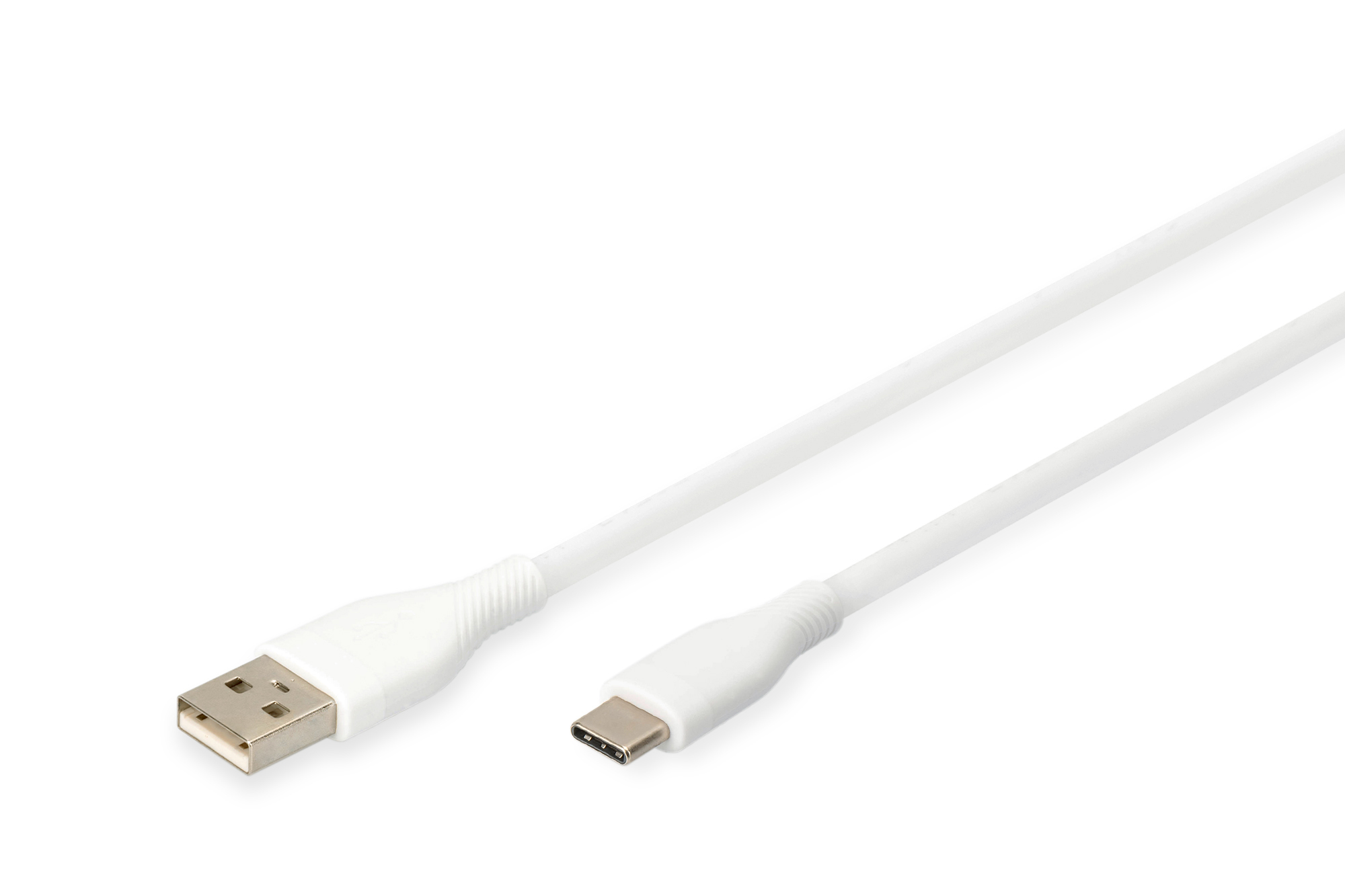 DIGITUS USB 2.0 Type-C To A Cable, Silicone, 0.5m, White