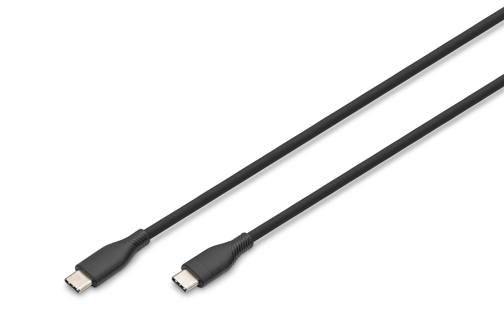 Digitus USB-C silicone connection cable, 0.5m, black