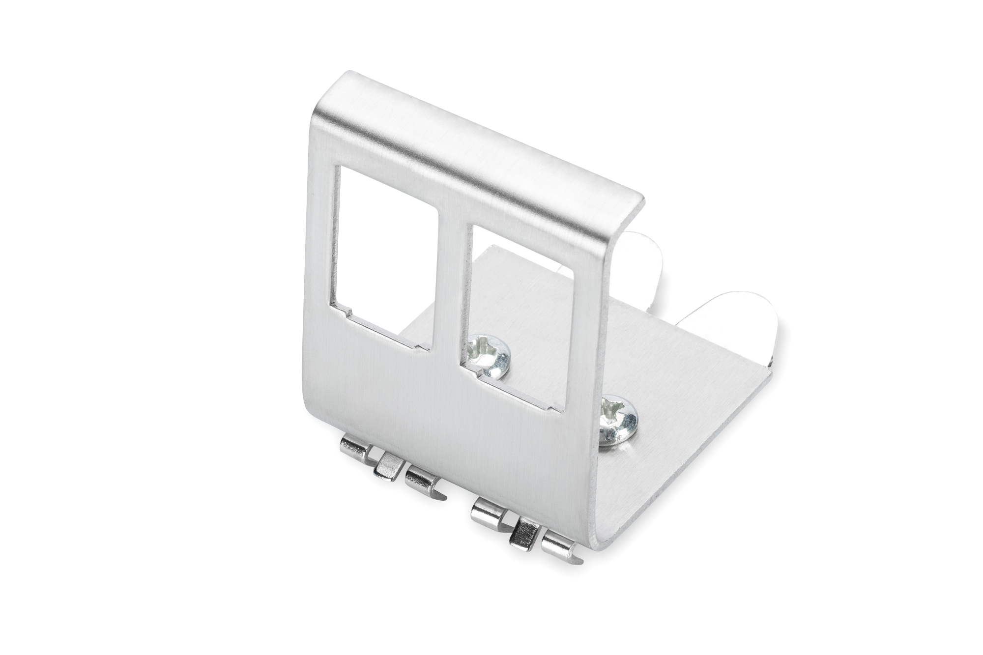 DIN rail adapter for 2x Keystone modules