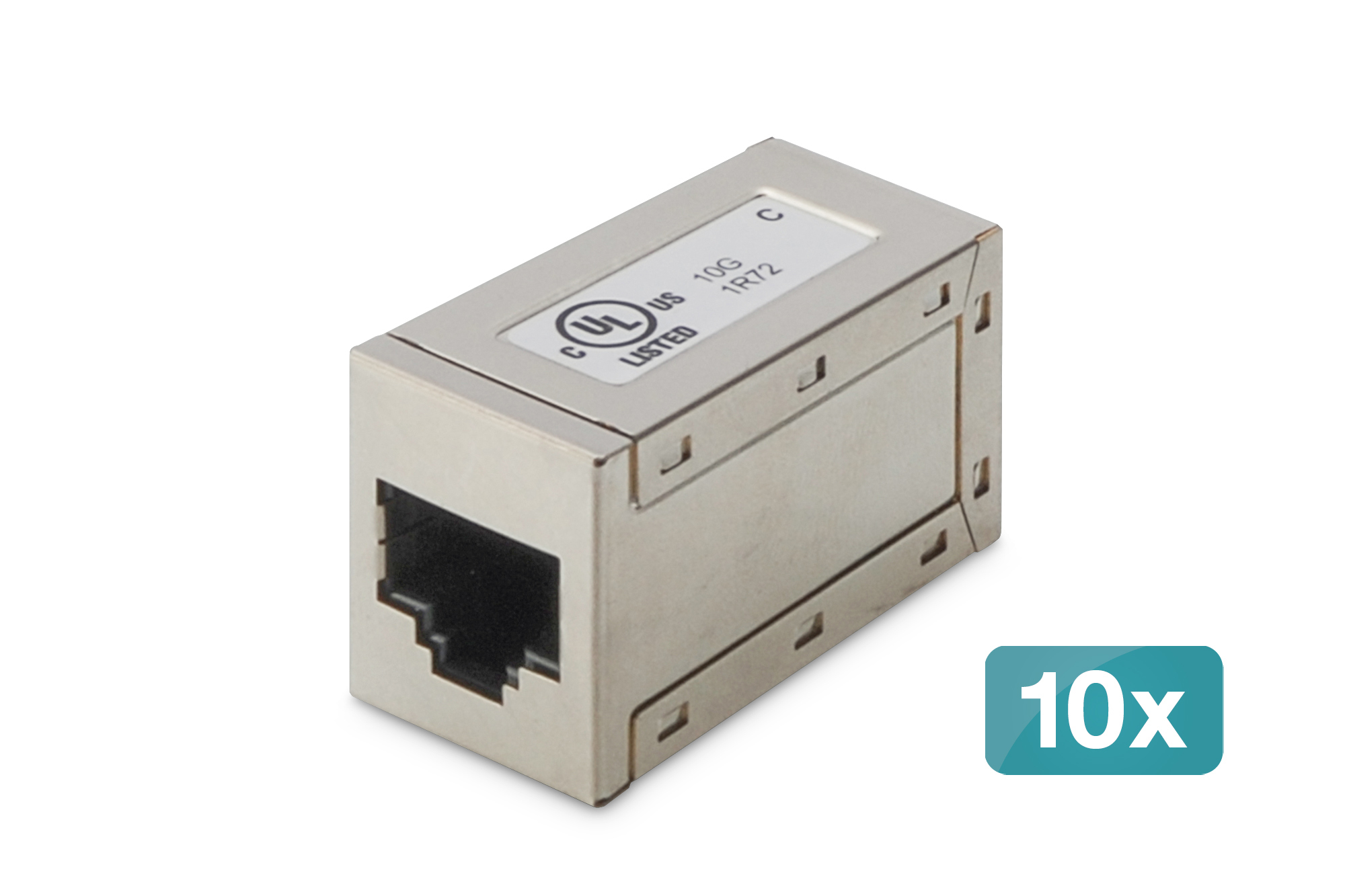 CAT 6, modular couplers, shielded - 10 pieces
