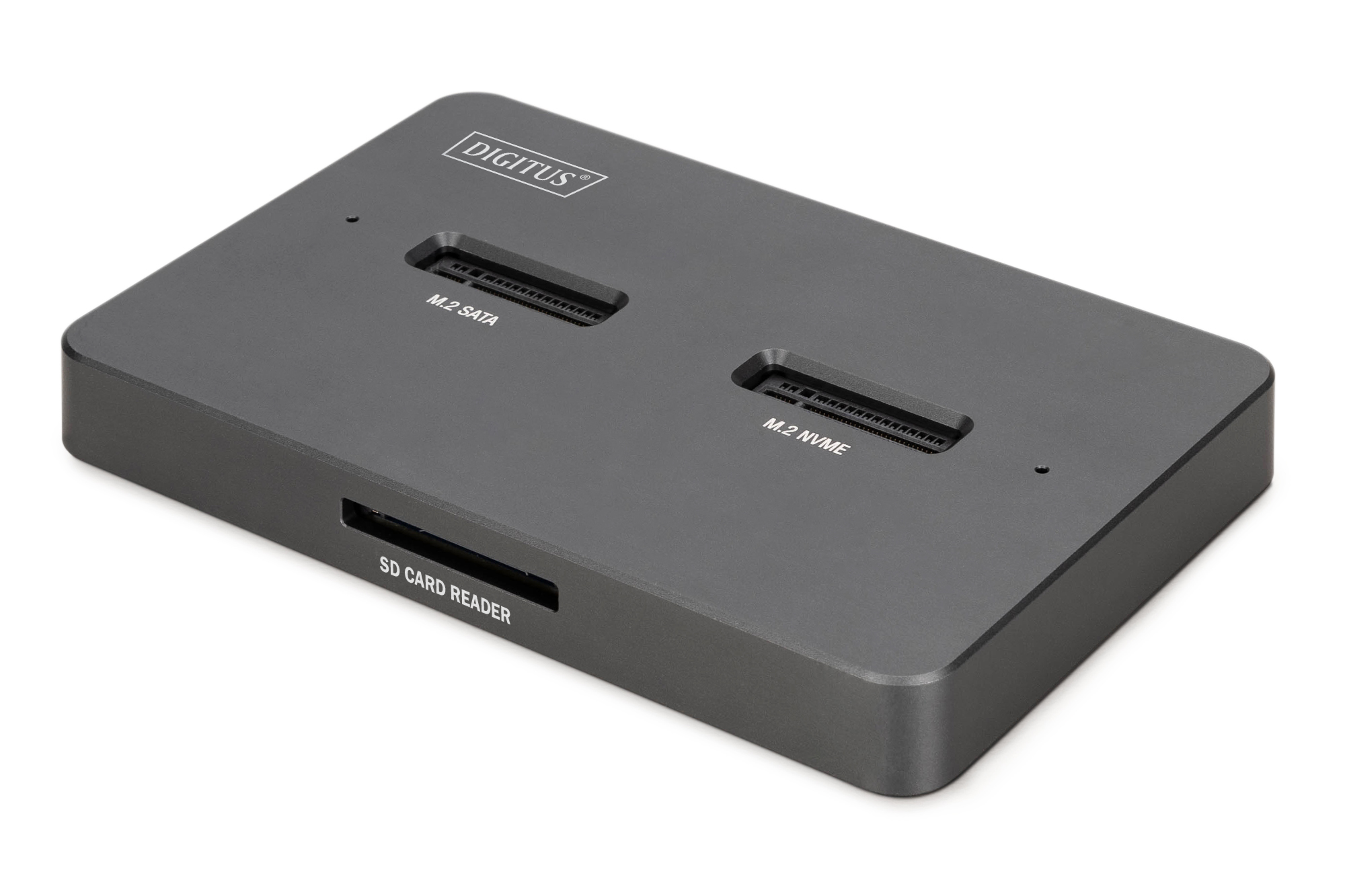 Digitus M.2 NVMe + M.2 SATA SSD docking station with SD Express card reader, USB-C™