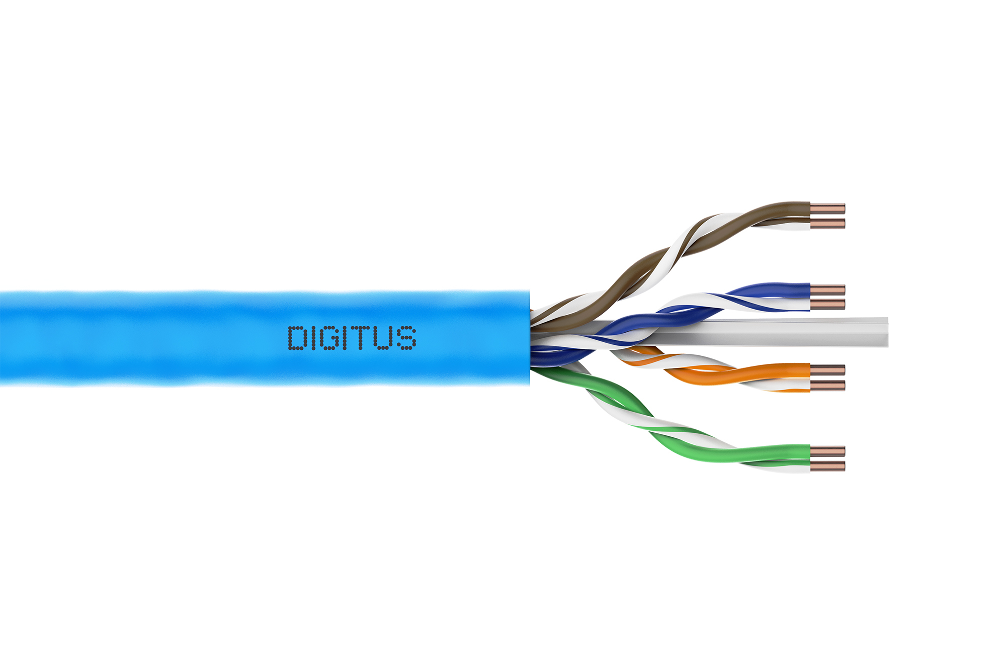 Digitus CAT 6A U/UTP installation cable, 100 m, simplex, B2ca