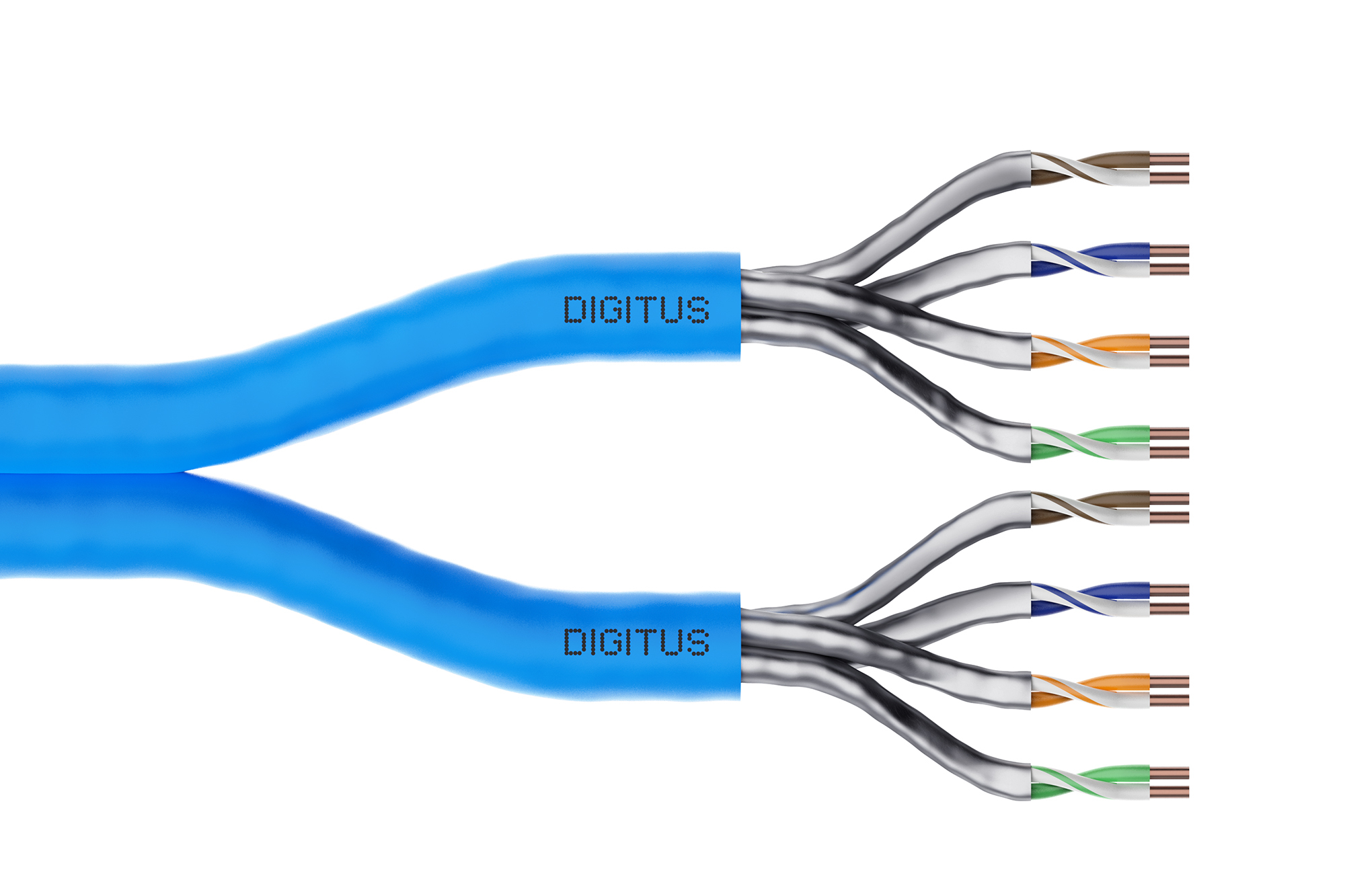 Digitus CAT 6A U/FTP installation cable, 100 m, duplex, Eca