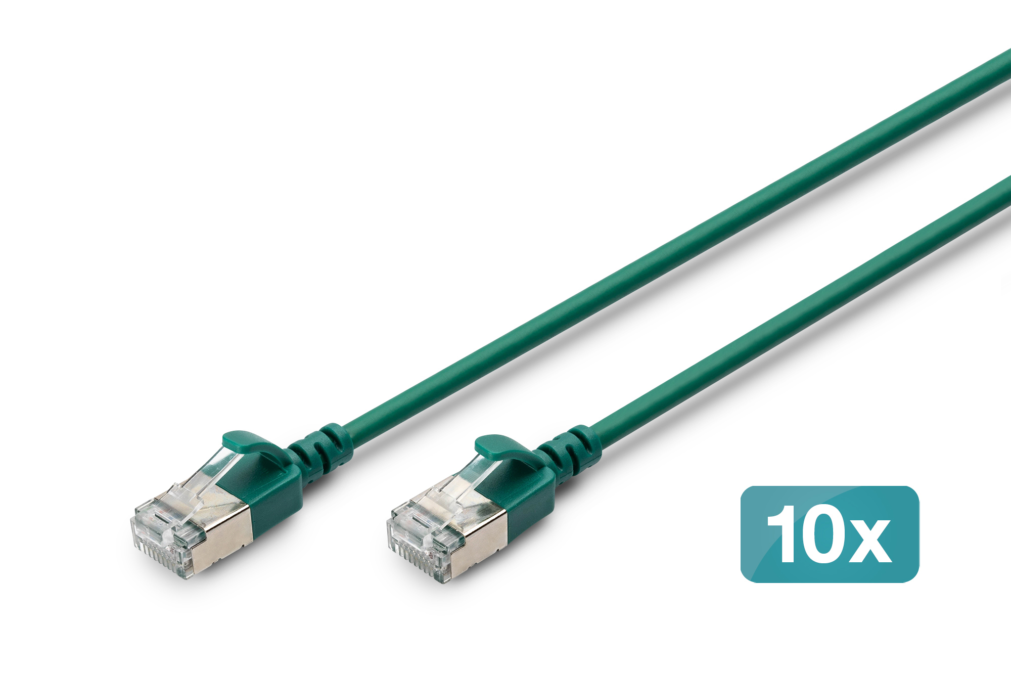 CAT6A f-ftp SLIM 03M 10X Green