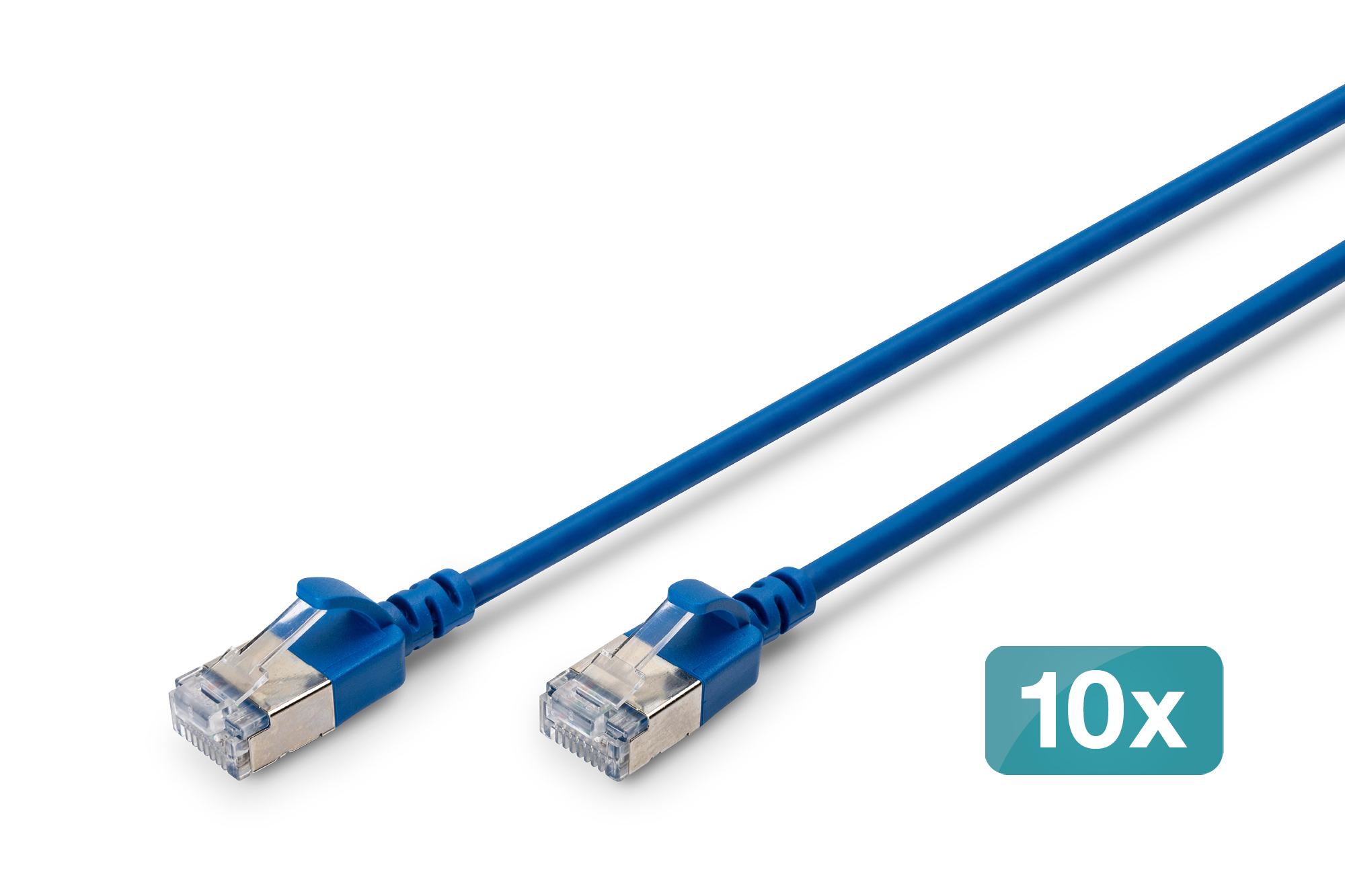 CAT 6A f-ftp SLIM 1M 10X BLUE