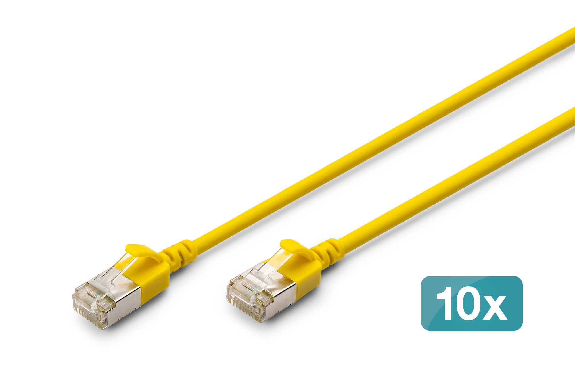 CAT6A f-ftp SLIM 1M 10X yello