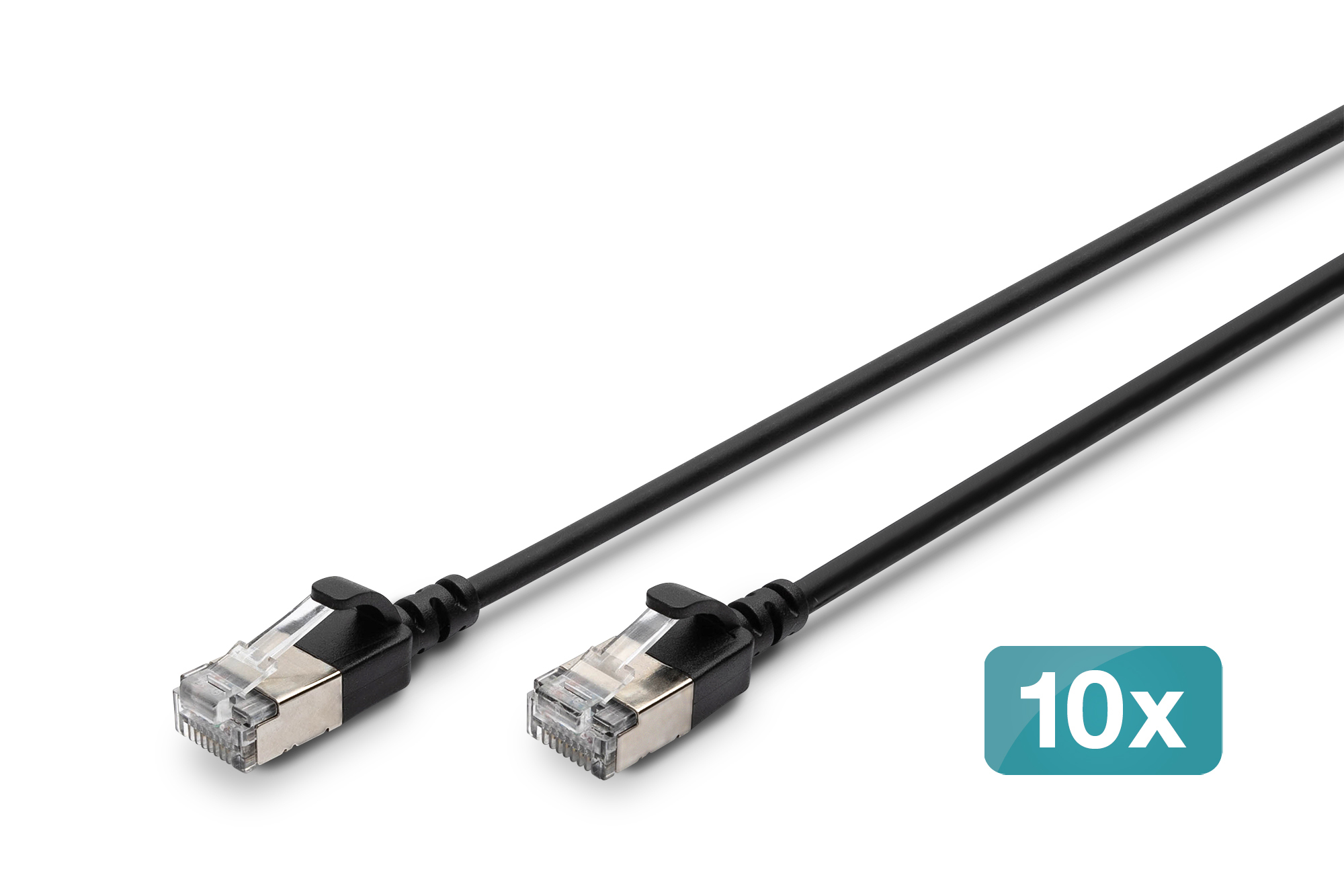 CAT 6A f-ftp SLIM 2M 10X blk