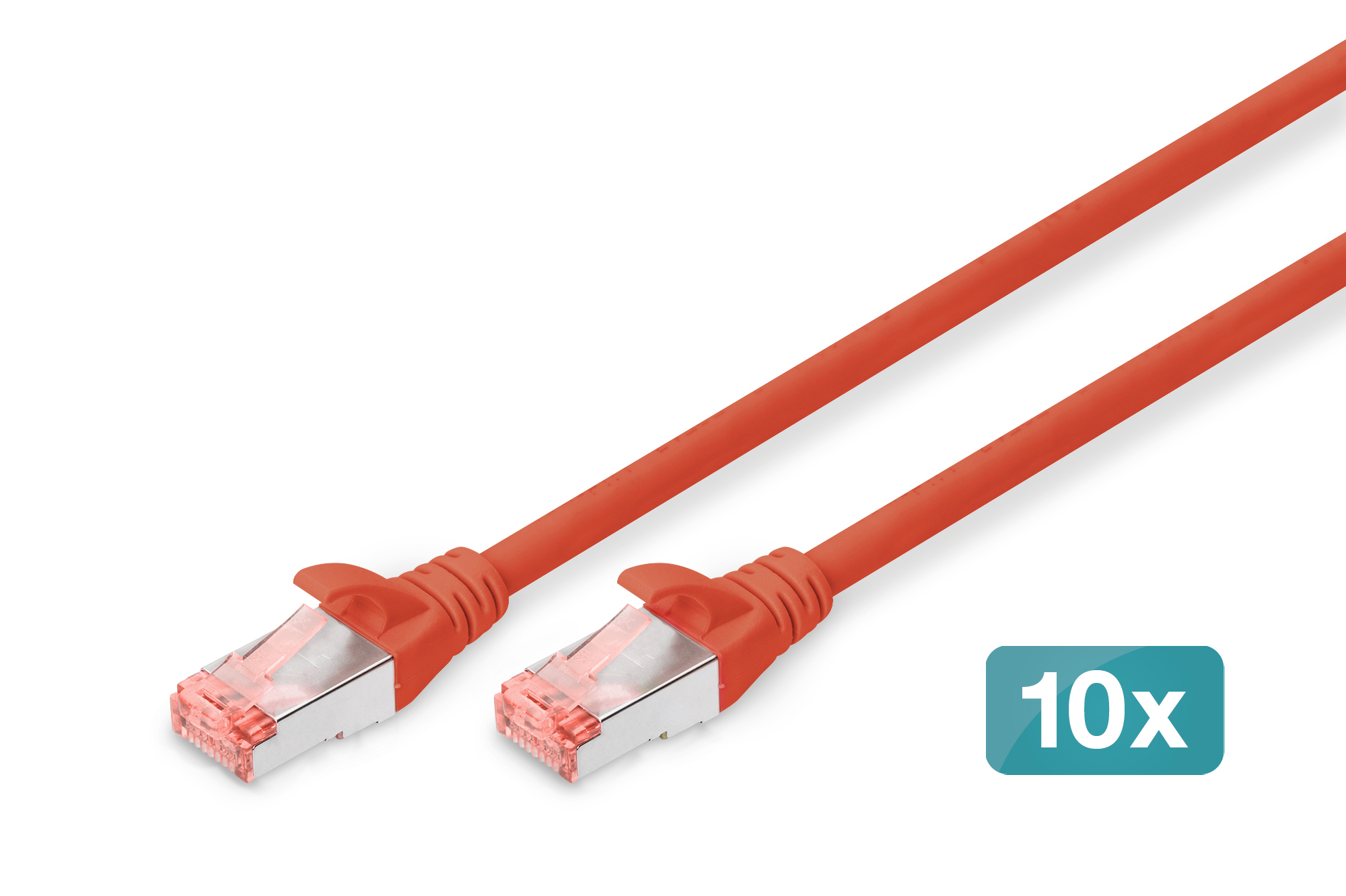 Digitus CAT 6 S/FTP patch cable, 10 pieces
