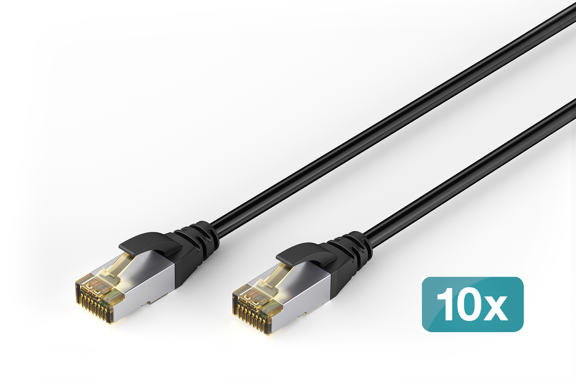 CAT 6A S-FTP OUTDOOR 10X1M BLK