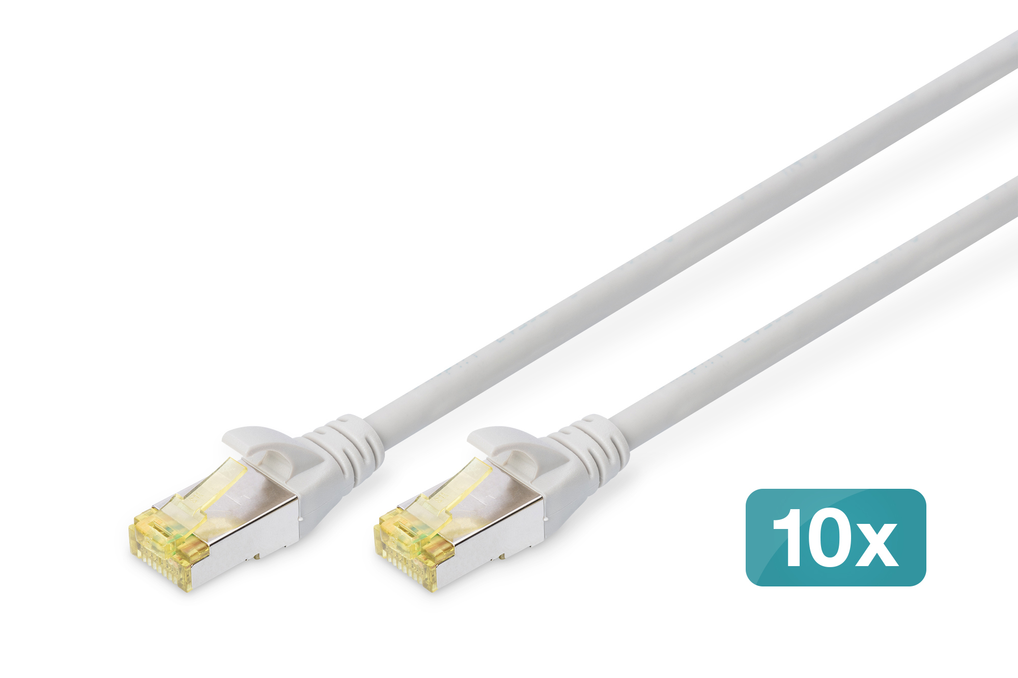 Digitus CAT 6A S/FTP patch cable, 10 pieces