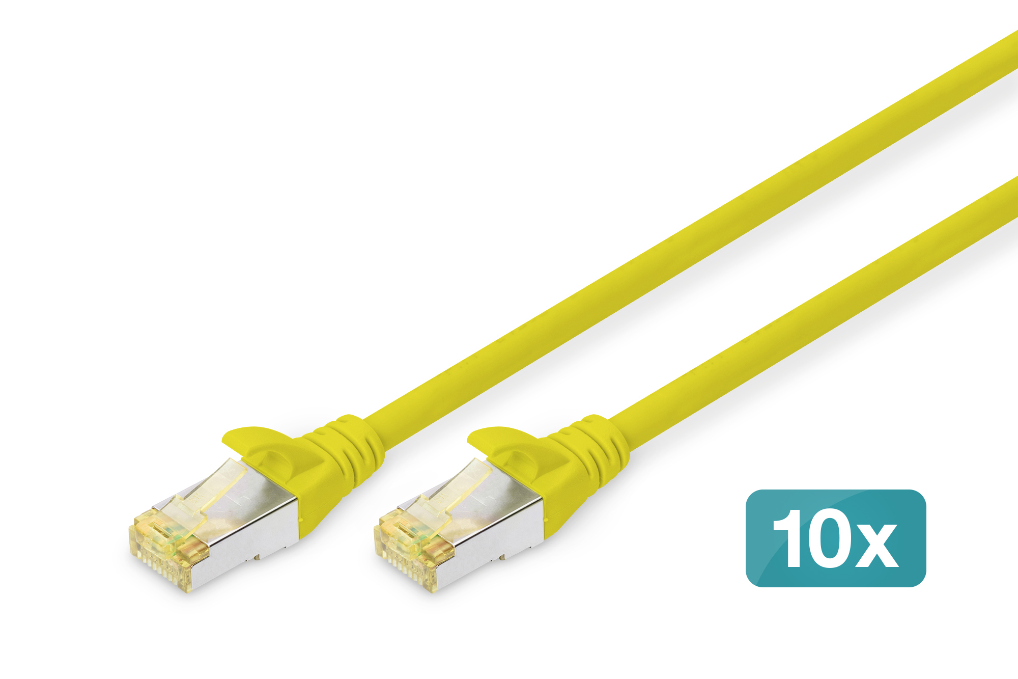 Digitus CAT 6A S/FTP patch cable, 10 pieces