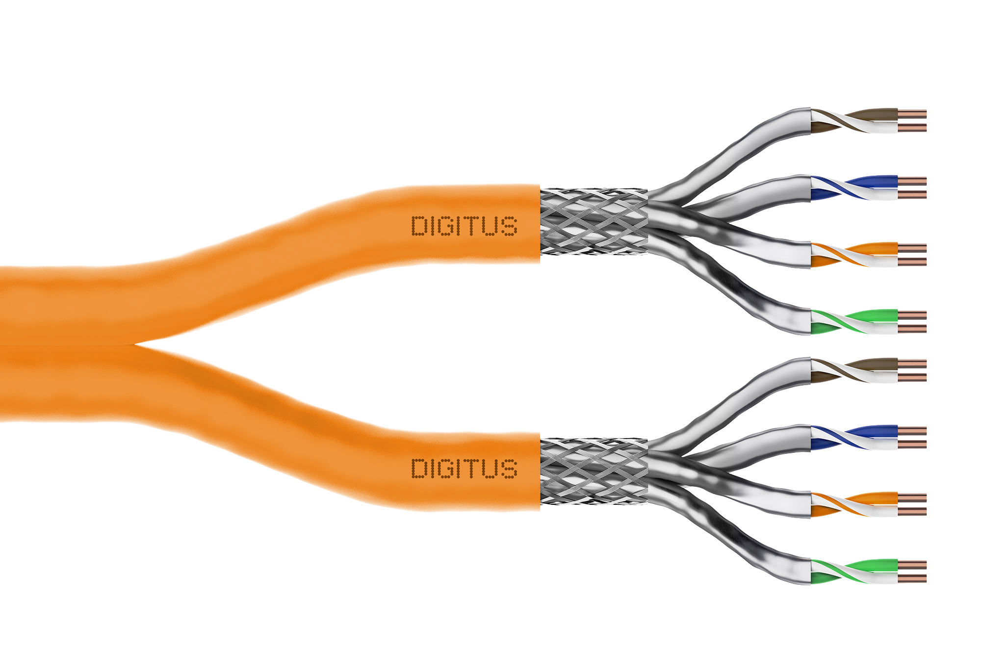 Digitus CAT 7 S/FTP data cable - installation cable, 100 m, duplex, Cca