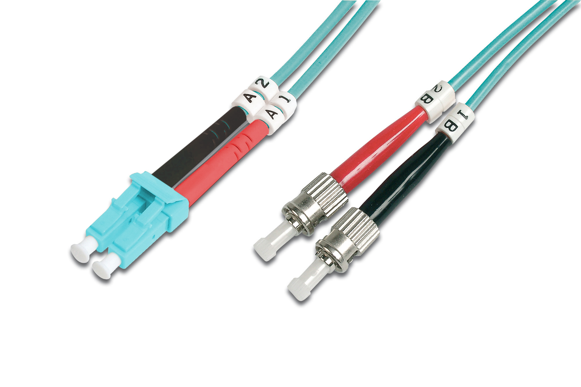 Fiber Optic Multimode Patch Cord, OM 3, LC / ST
