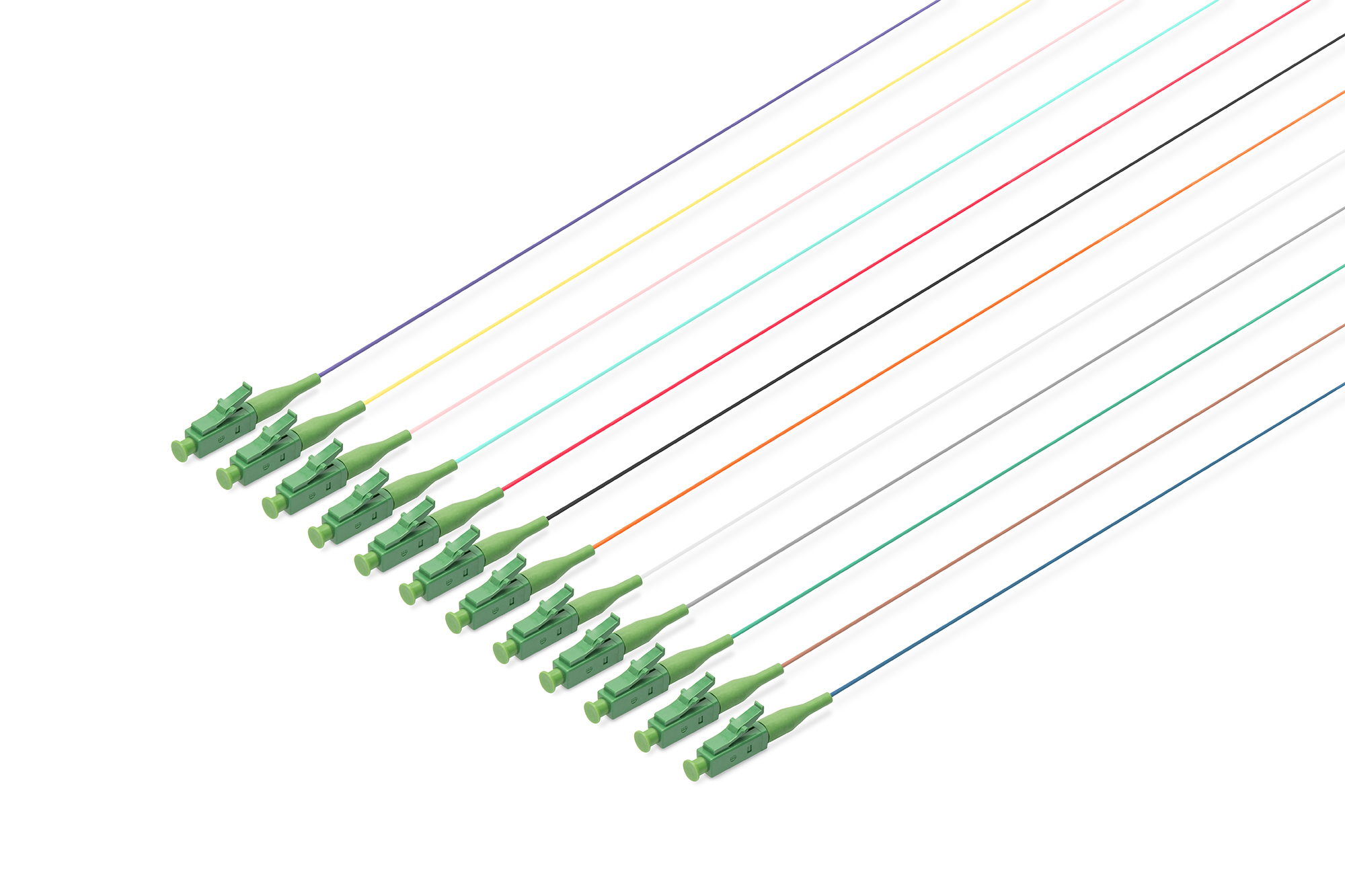 Digitus colored pigtails, LC/APC OS2 09/125 µ, Simplex