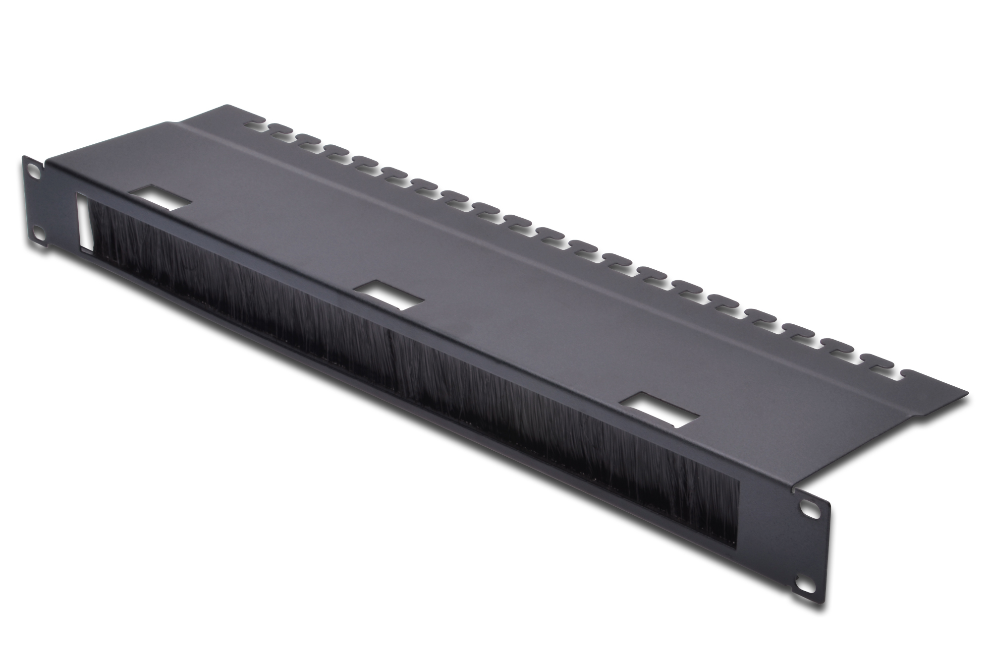 Cable Management Panel with Brush Strip for 483 mm (19") Cabinets, 1U