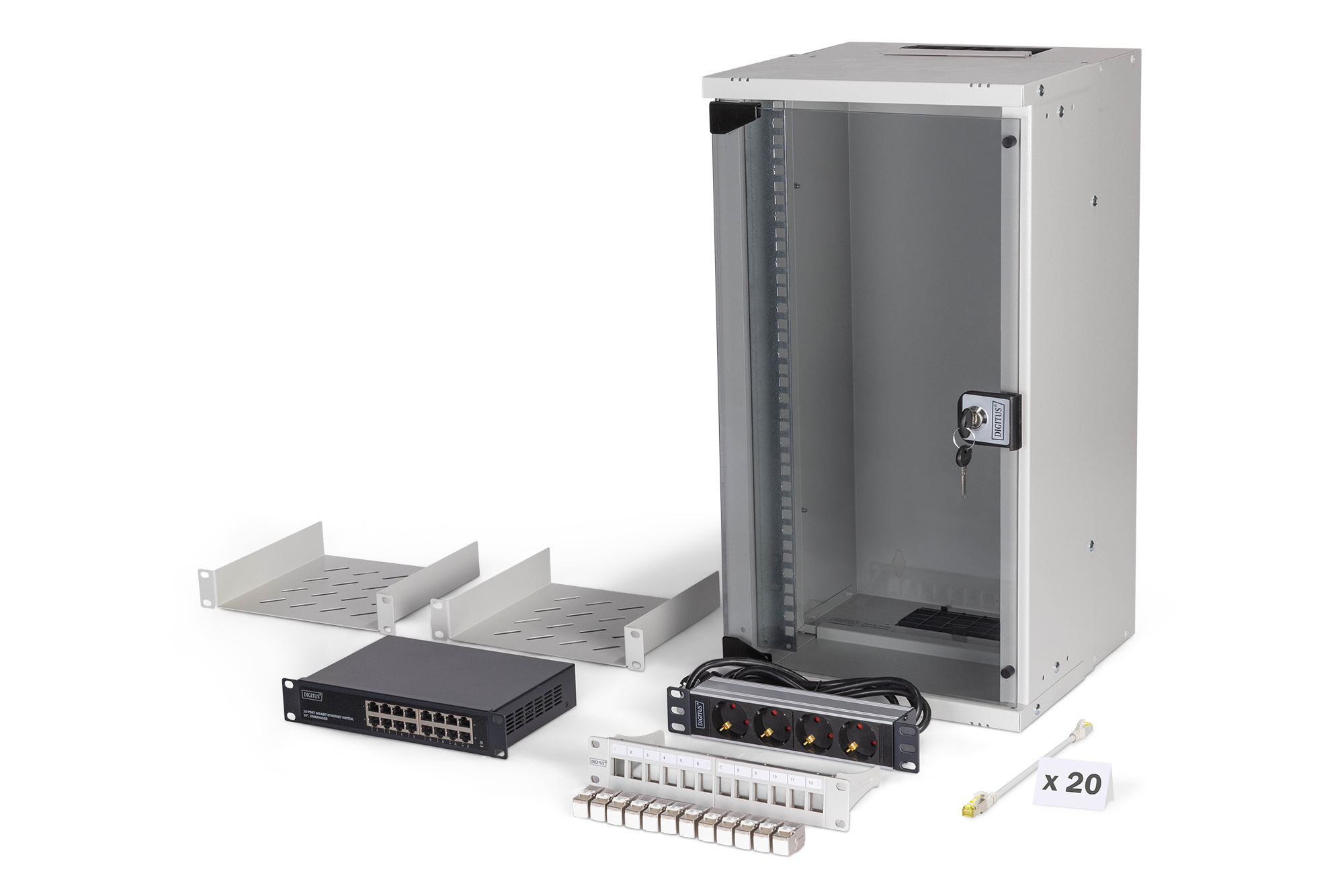 SOHO Pro network set, 254 mm (10") - 12U, 315 x 300 mm (W x D)