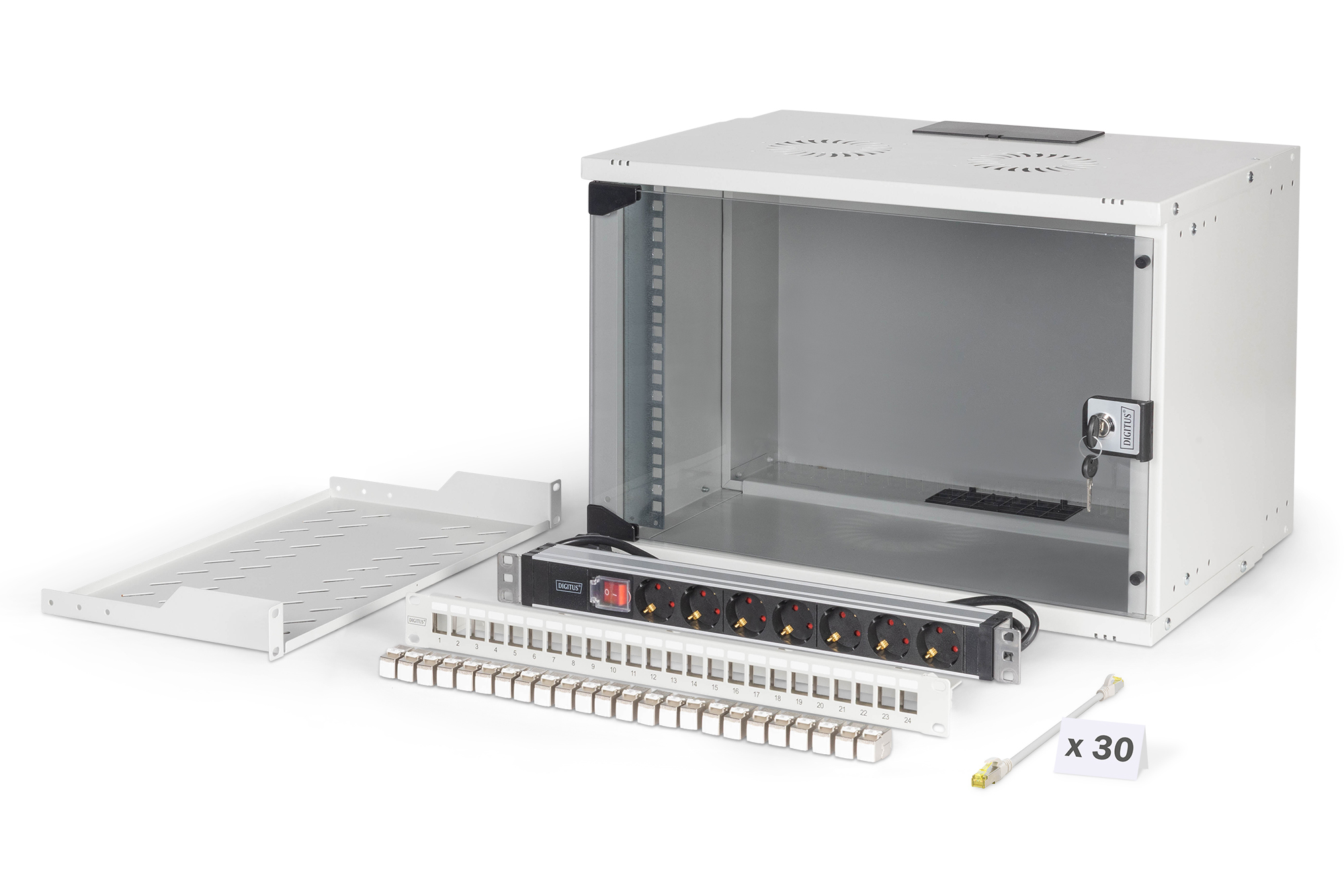 SOHO Pro network set, 483 mm (19") - 7U, 540 x 400 mm (W x D)