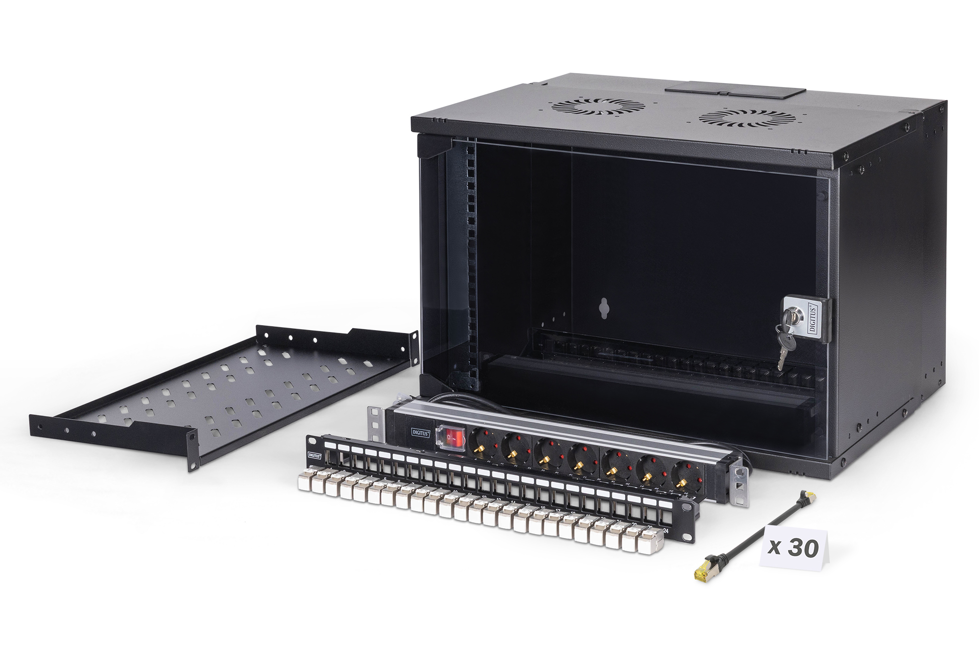 SOHO Pro network set, 483 mm (19") - 7U, 540 x 400 mm (W x D)