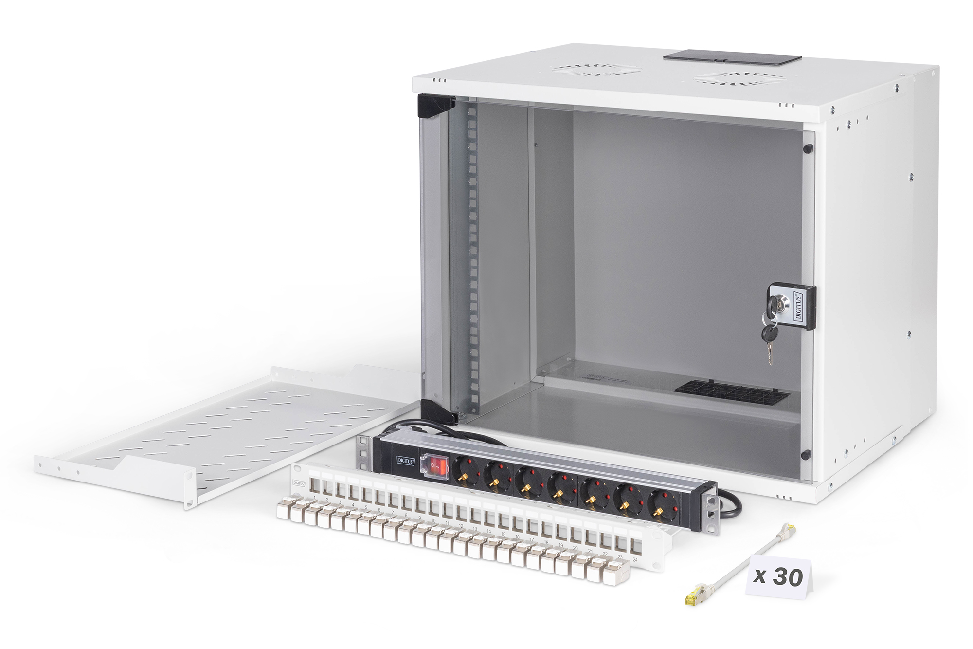 SOHO Pro network set, 483 mm (19") - 9U, 540 x 400 mm (W x D)