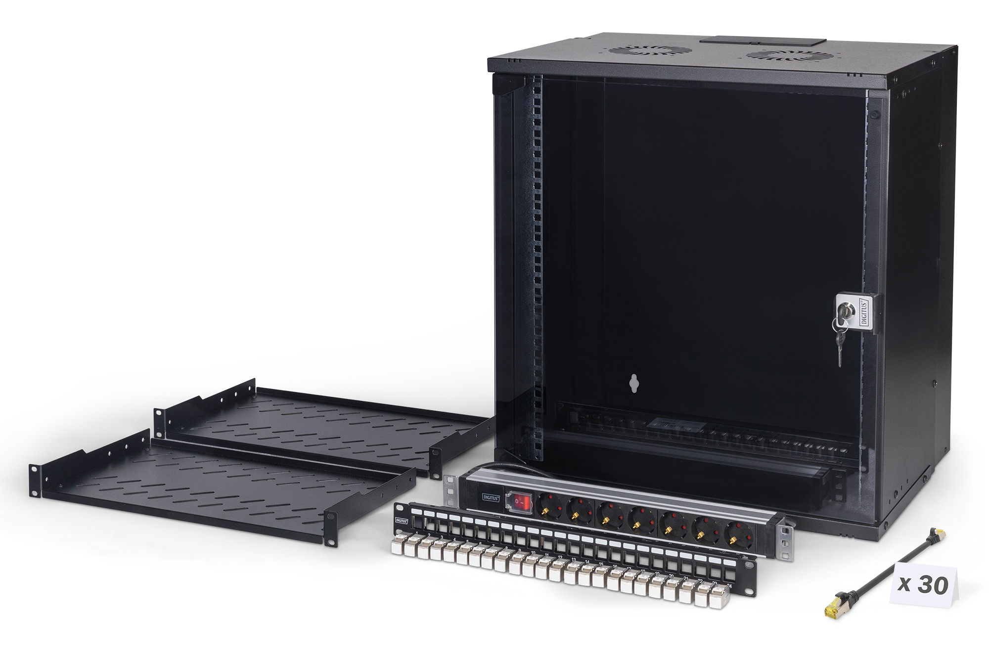 SOHO Pro network set, 483 mm (19") - 12U, 540 x 400 mm (W x D)