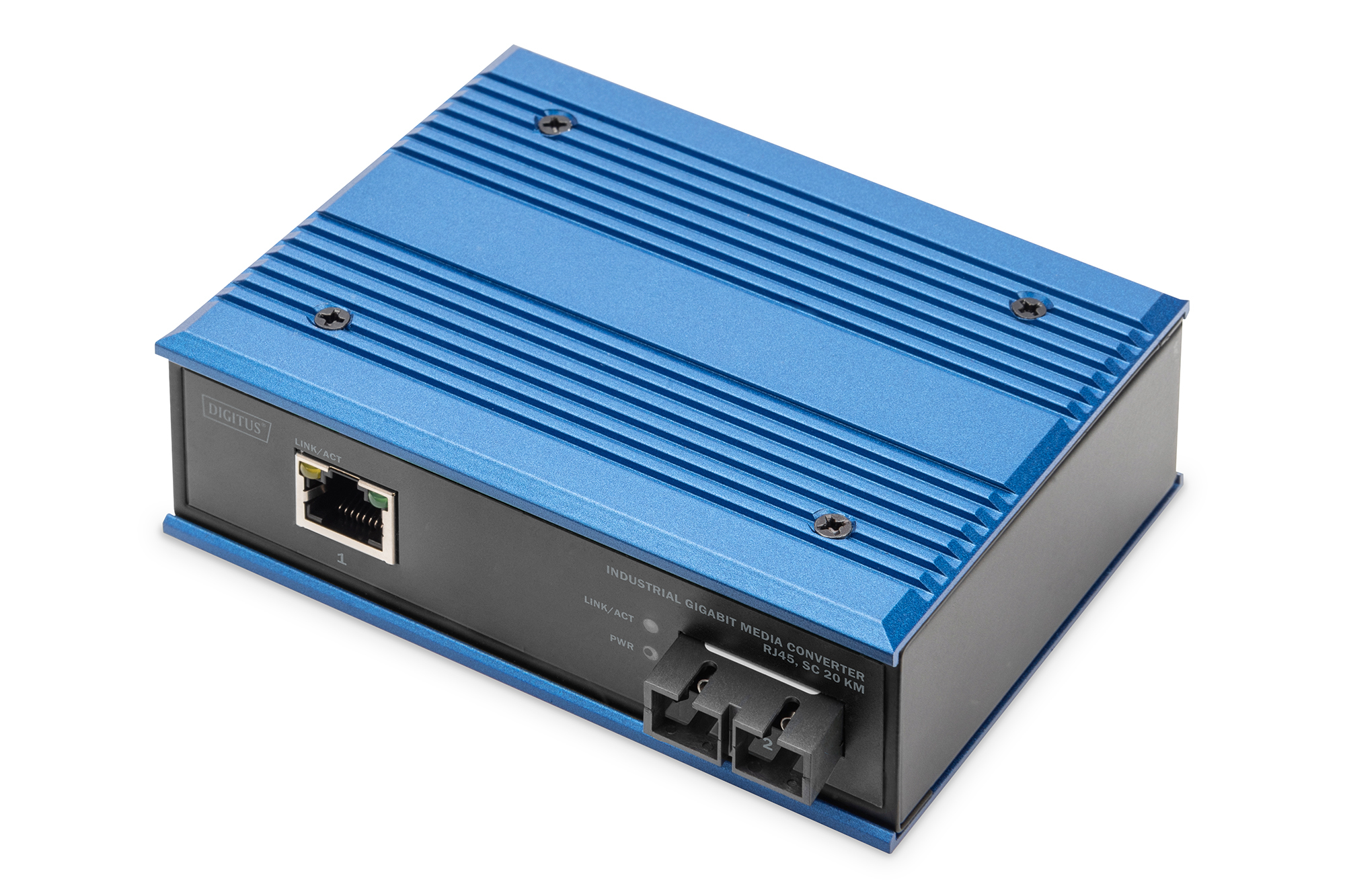 Digitus Industrial Gigabit Media Converter RJ45, SC 20 km