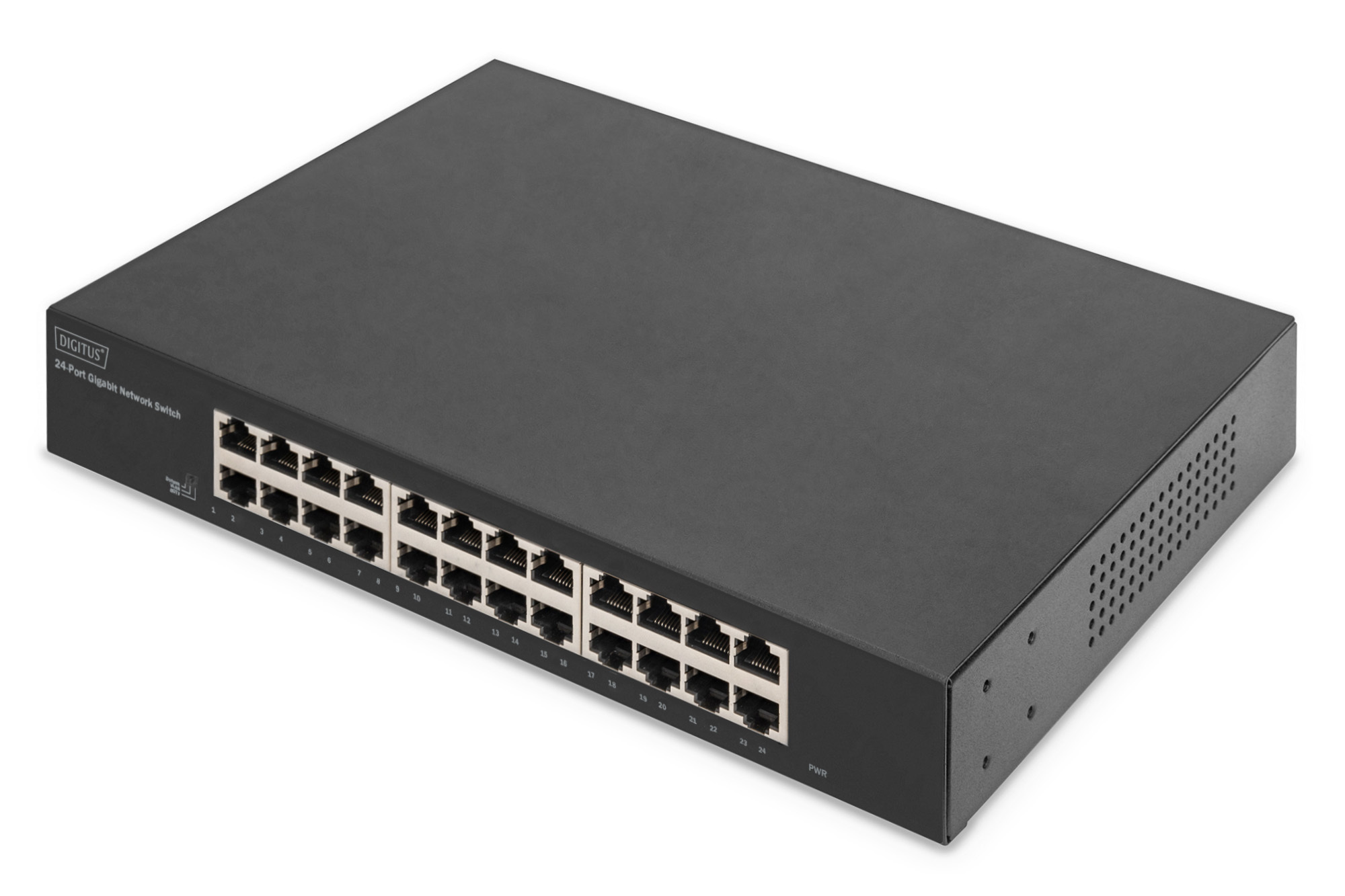 24-port Gigabit switch, 19-inch, unmanaged