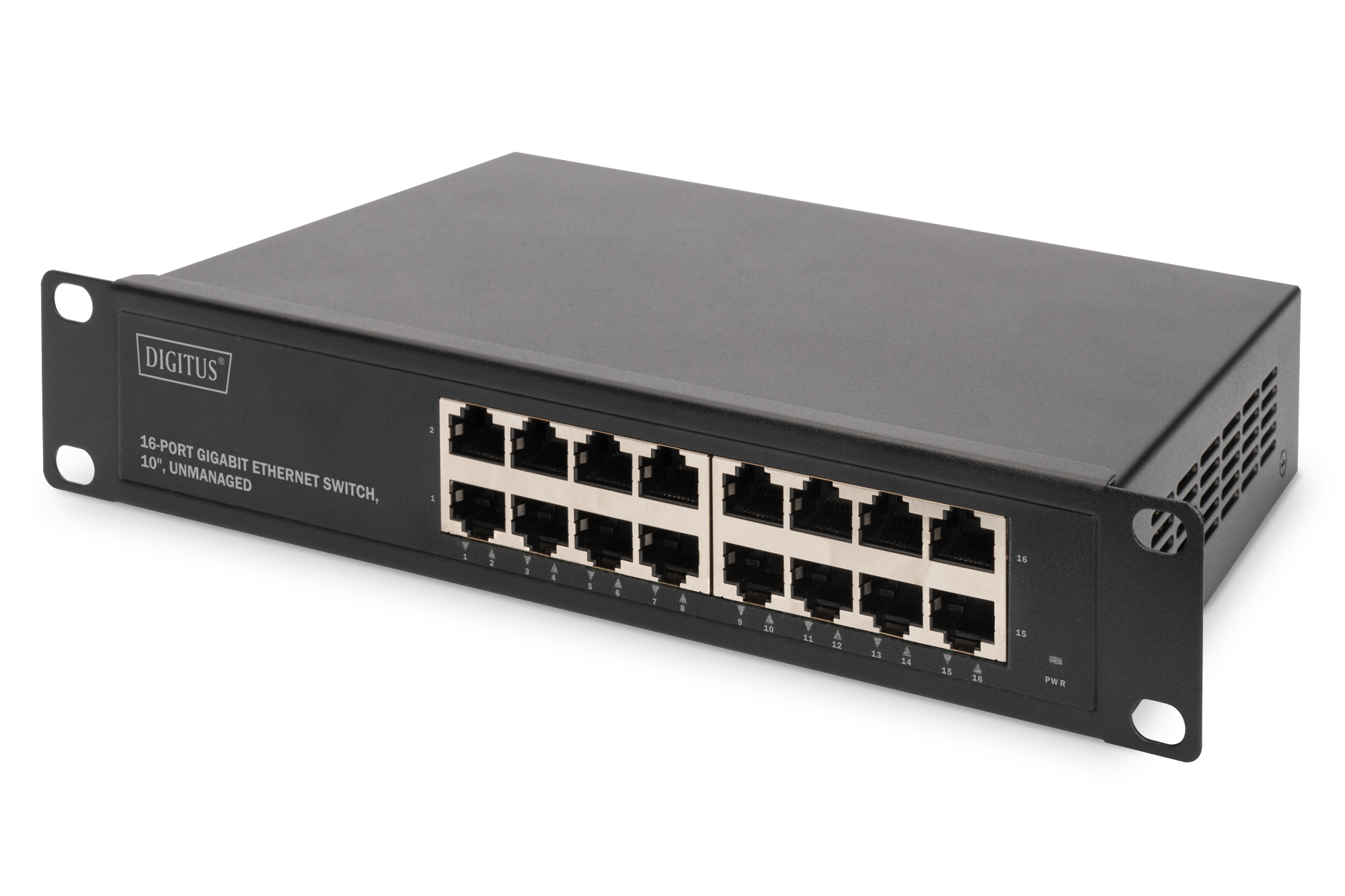 10" Gigabit Ethernet Switch, 16-Port, Unmanaged