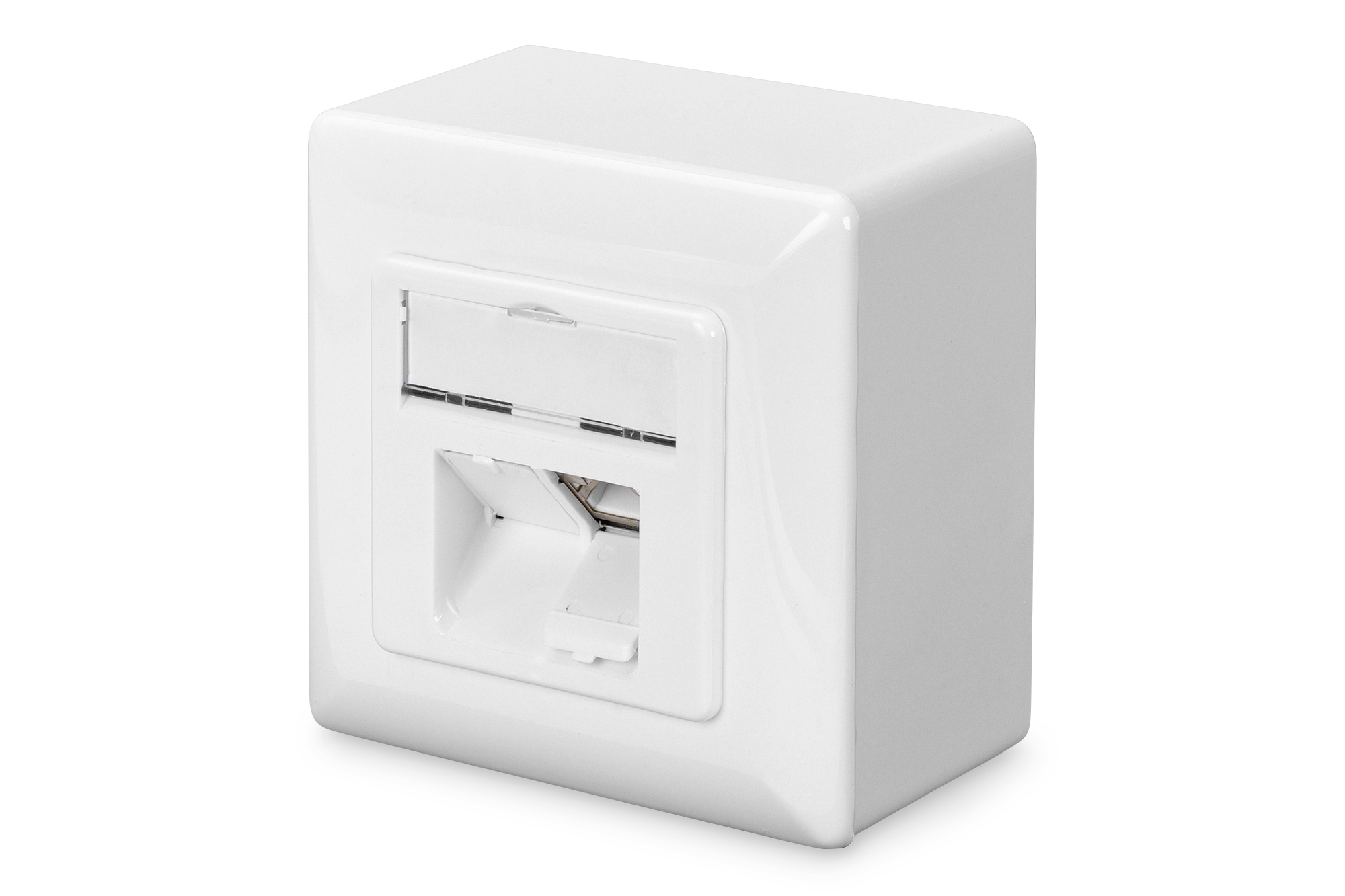 DIGITUS RJ45Dose Cat6 2xRJ45 Geschirmt Aufputz Signalweiß