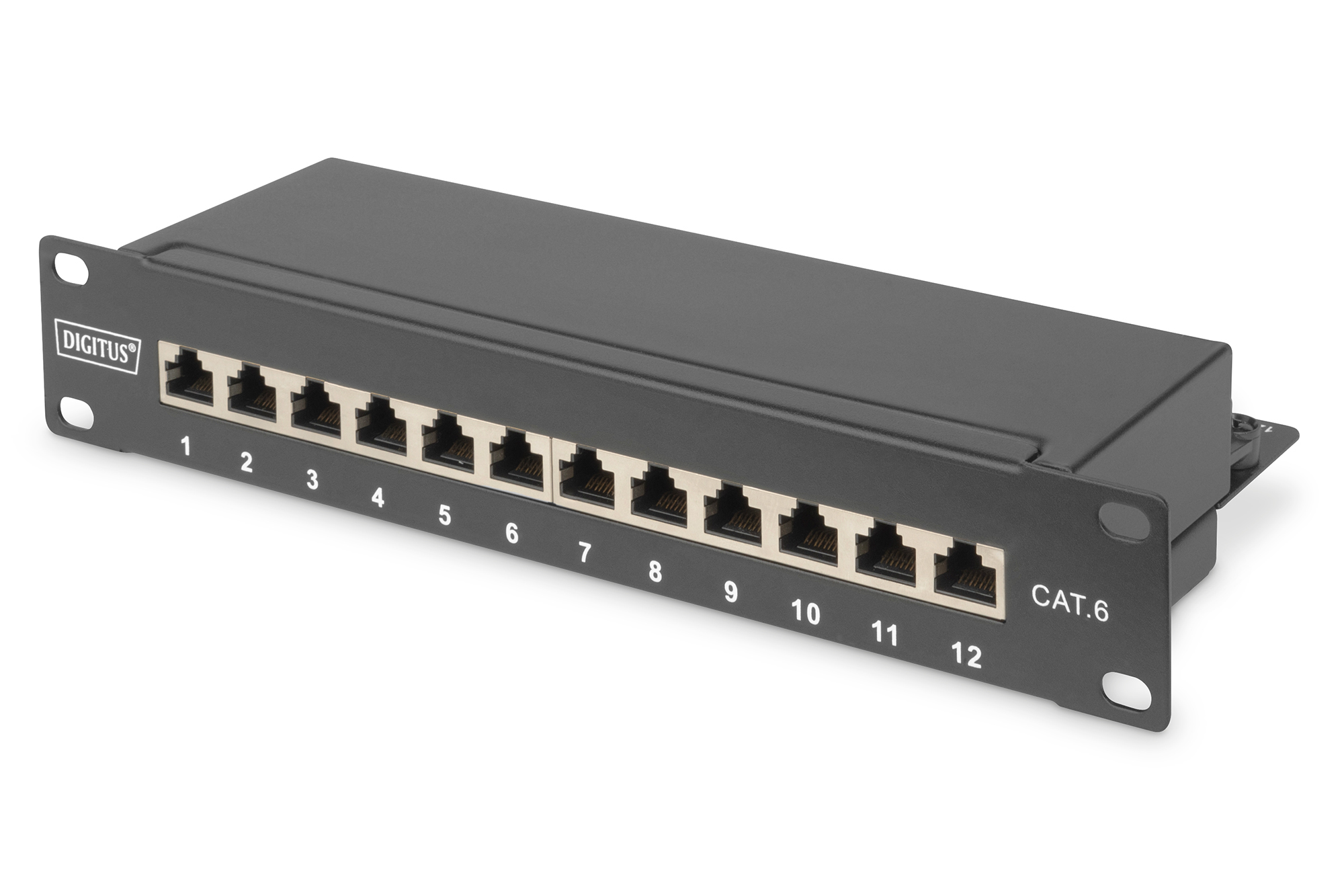 CAT 6, Class E Patch Panel, shielded, black