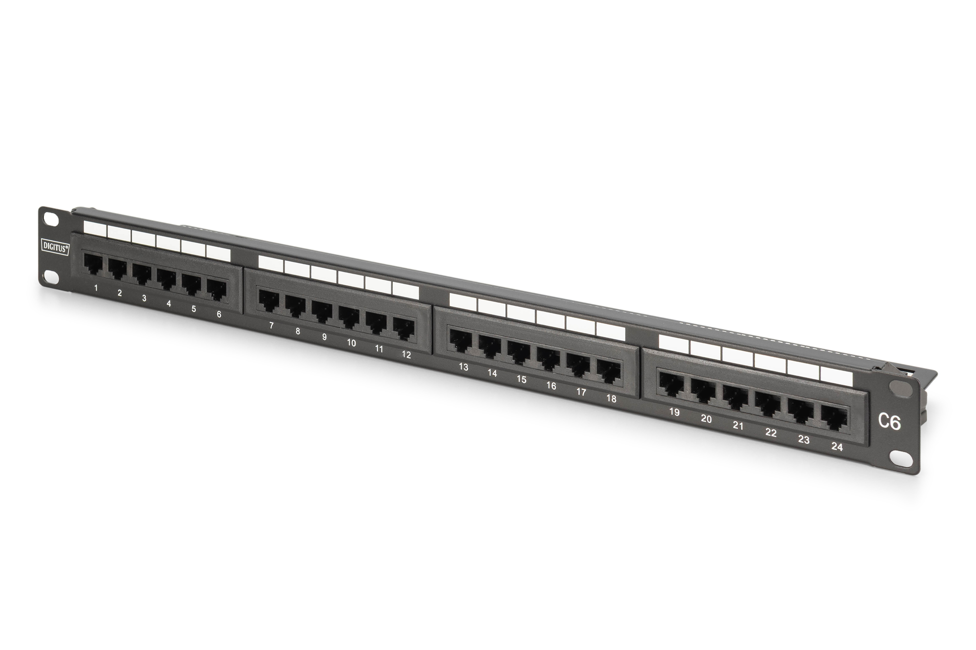 CAT 6, class E patch panel, unshielded