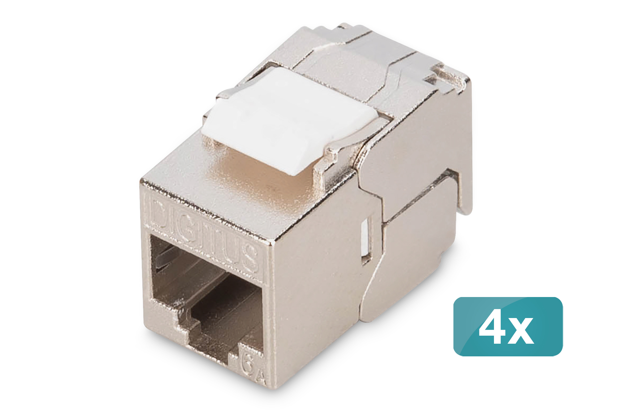 CAT6A Shielded Keystone Module - 4 Port