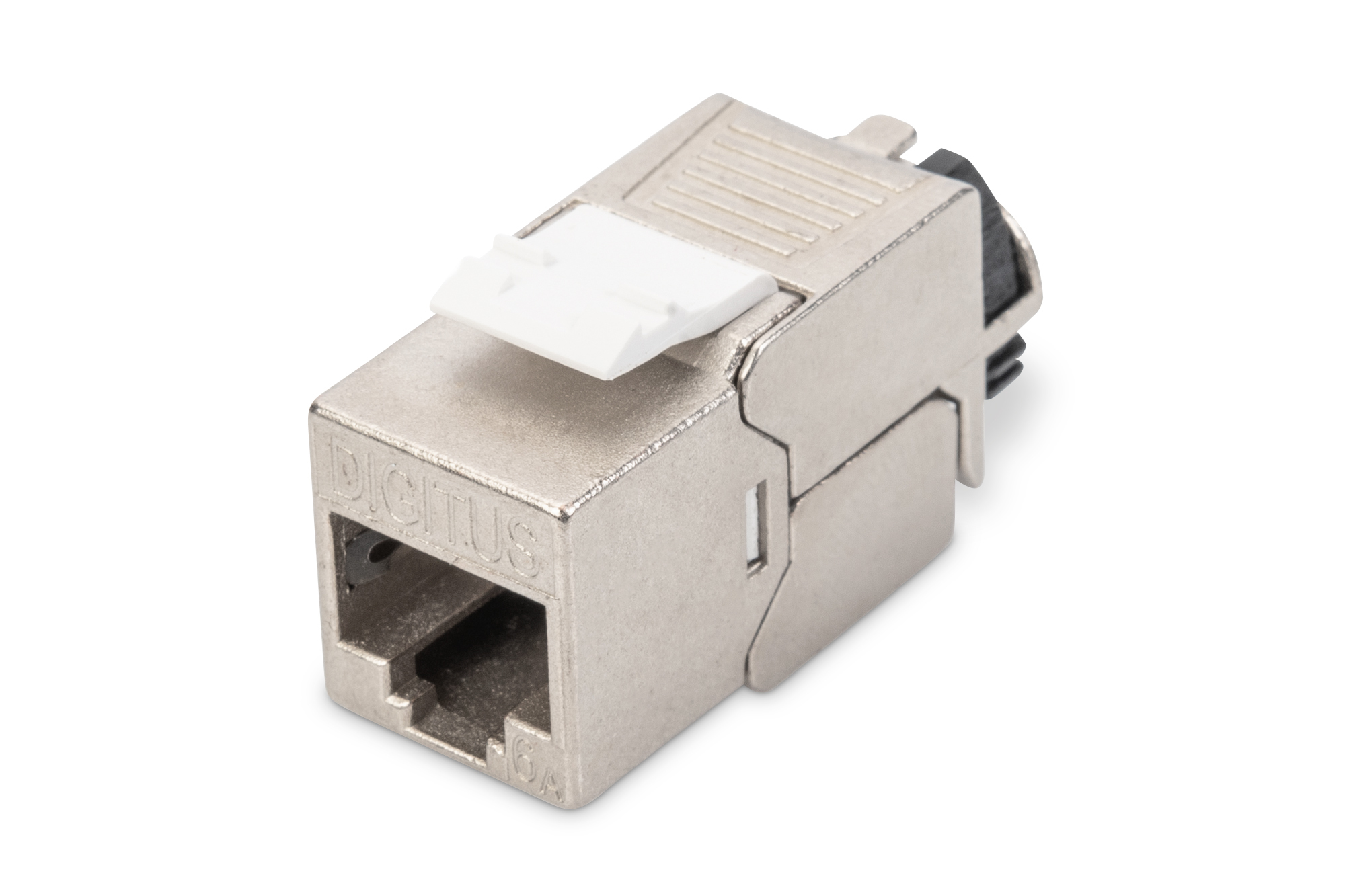 CAT 6A Keystone module, shielded with intelligent cable manager