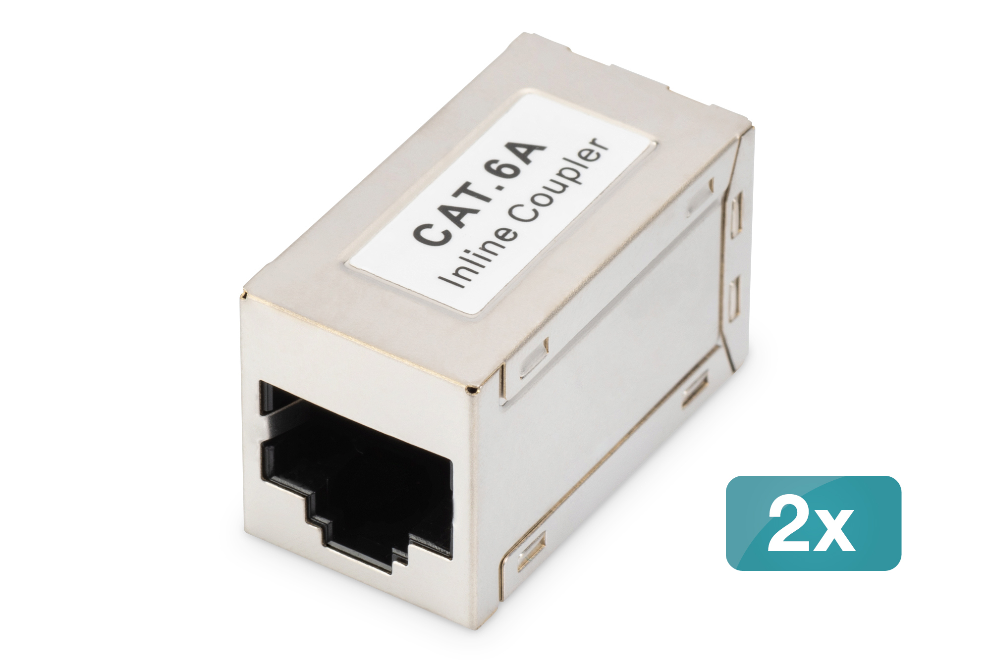 CAT 6A modular couplers, shielded - 2 pieces