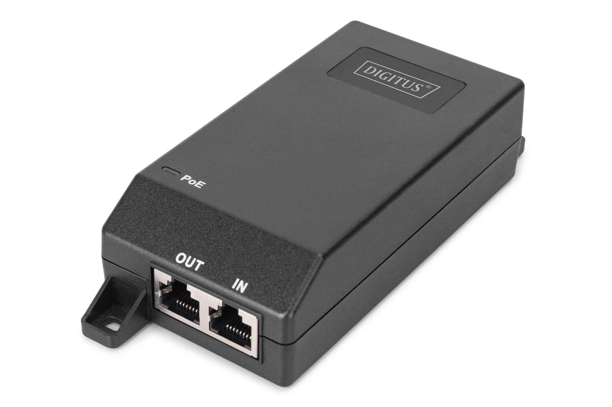 Gigabit Ethernet PoE+ injector, 802.3at, 30 W