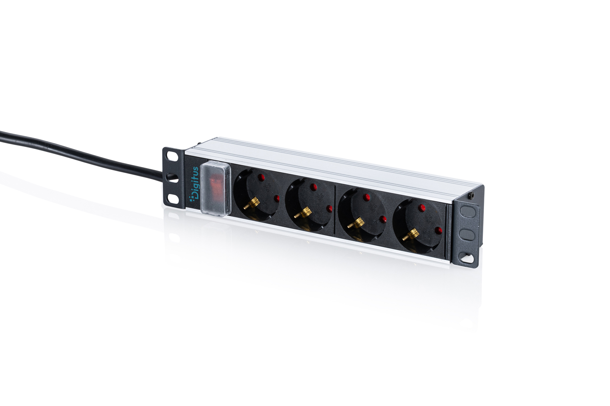 HE ALU PDU 5 SCHUKO 16A 254MM 1