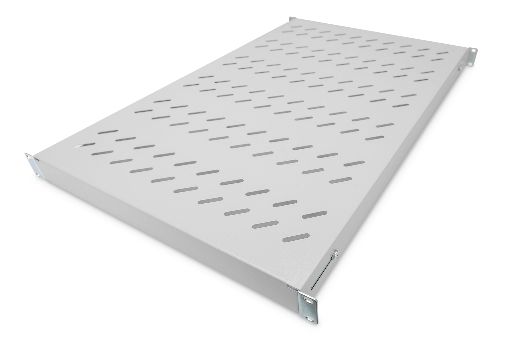 Shelf with Variable Rails for Fixed Mounting in 483 mm (19") Cabinets