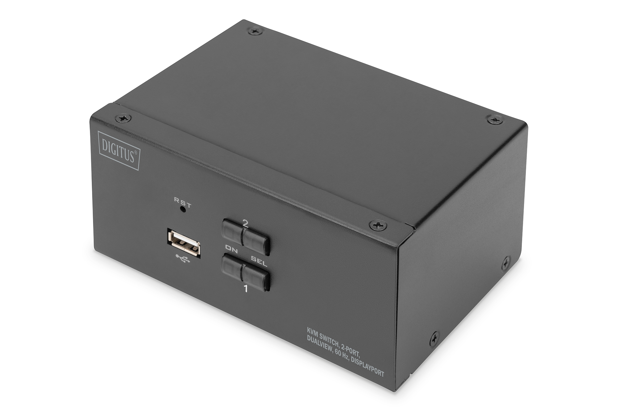 Digitus KVM Switch, 2-Port, Dual Display, 4K, DisplayPort®