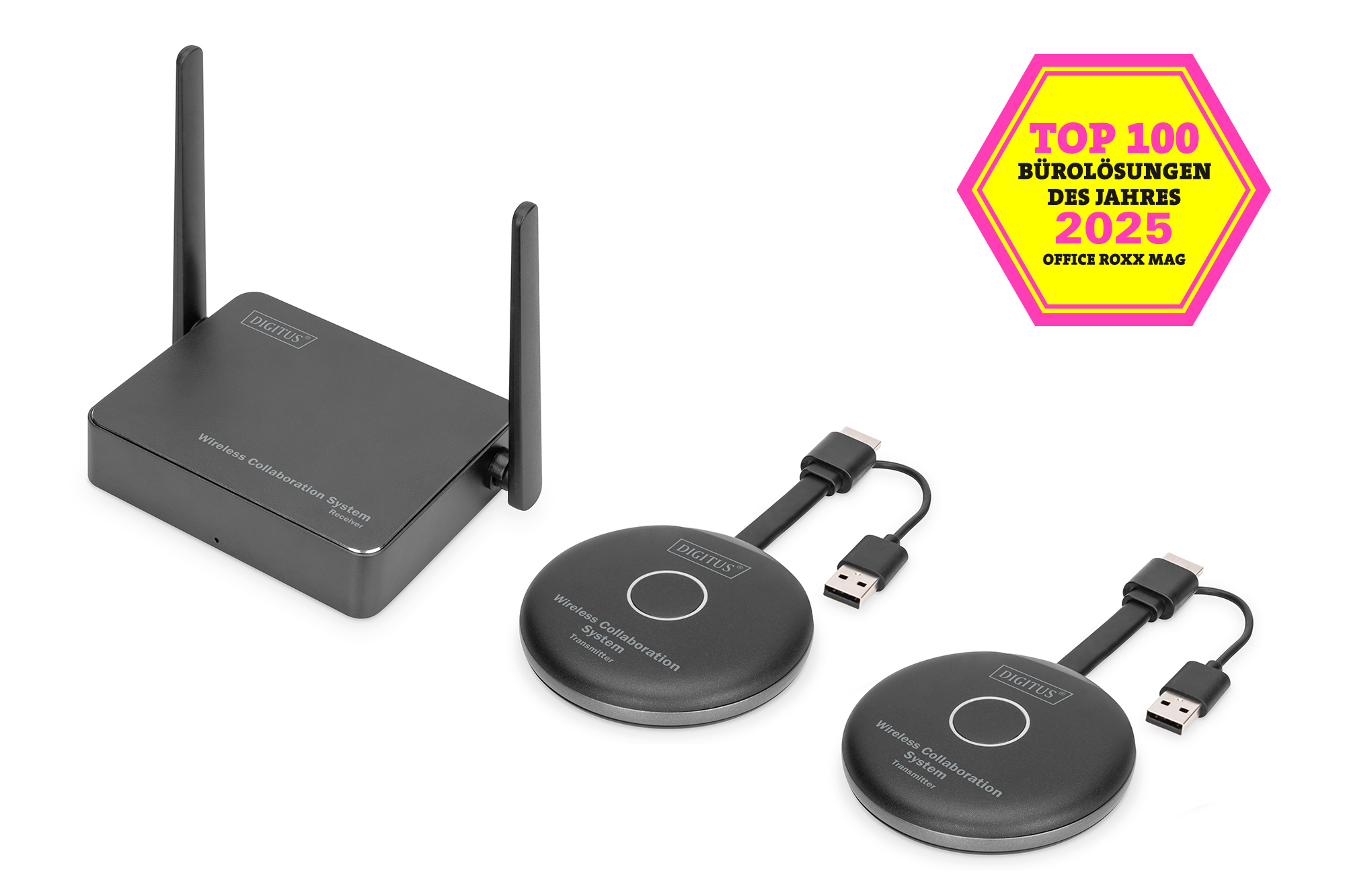 Digitus Wireless Collaboration System HDMI - 2 TX, 1 RX