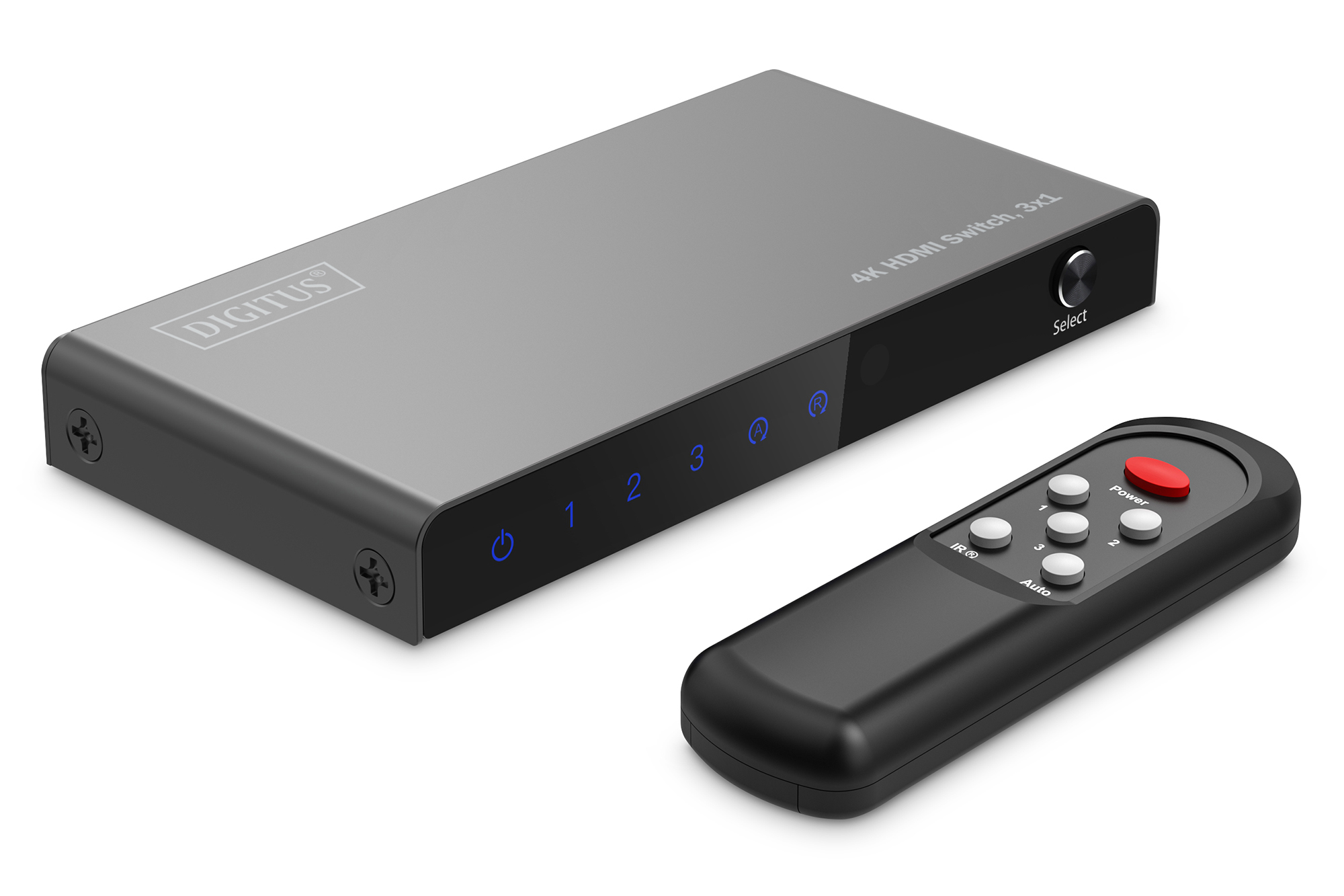 DIGITUS 4x1 HDMI Switch, 4K/60Hz, HDCP 2.3