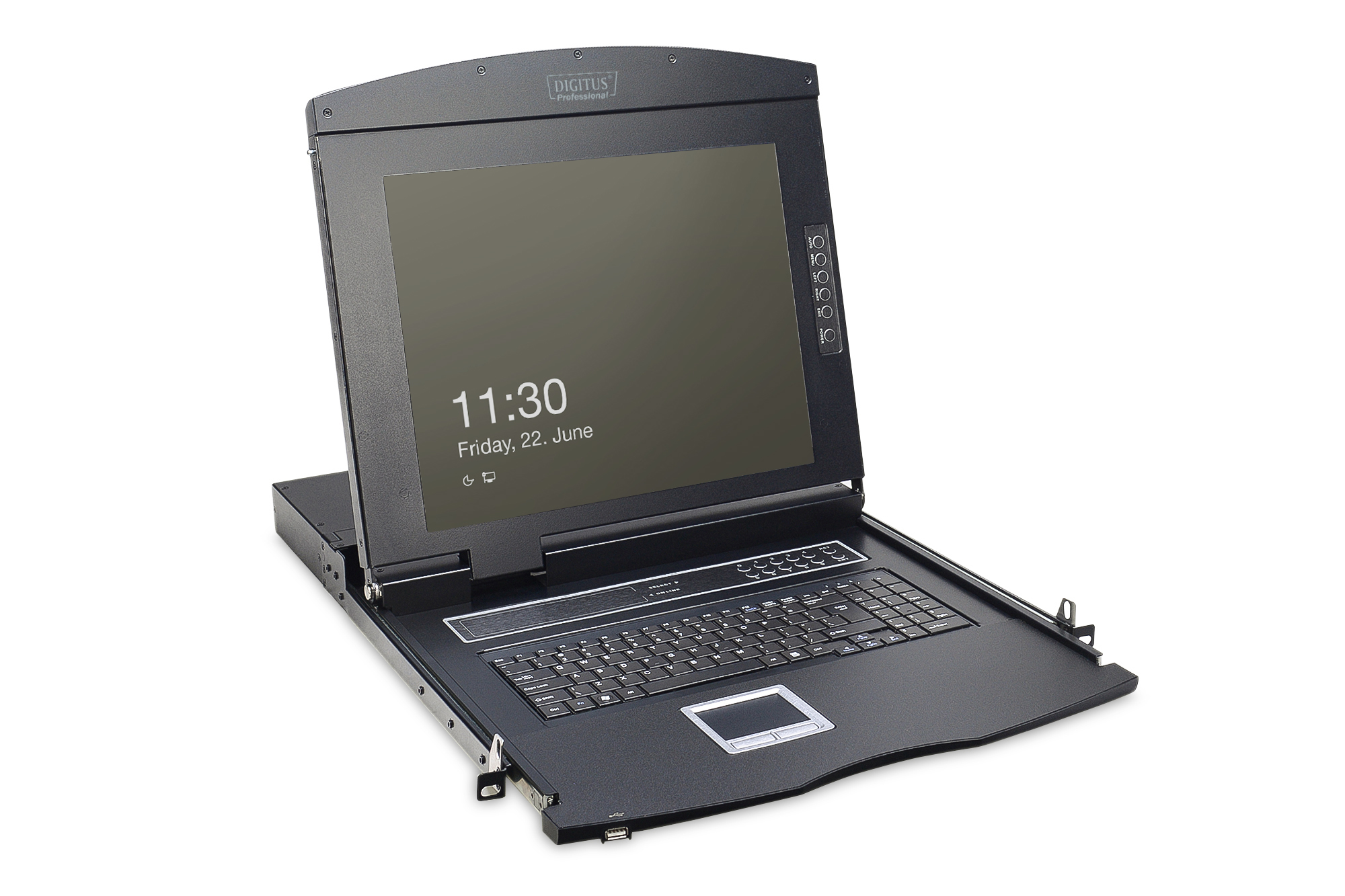 17" LCD KVM Console, 1-Port VGA, german Keyboard